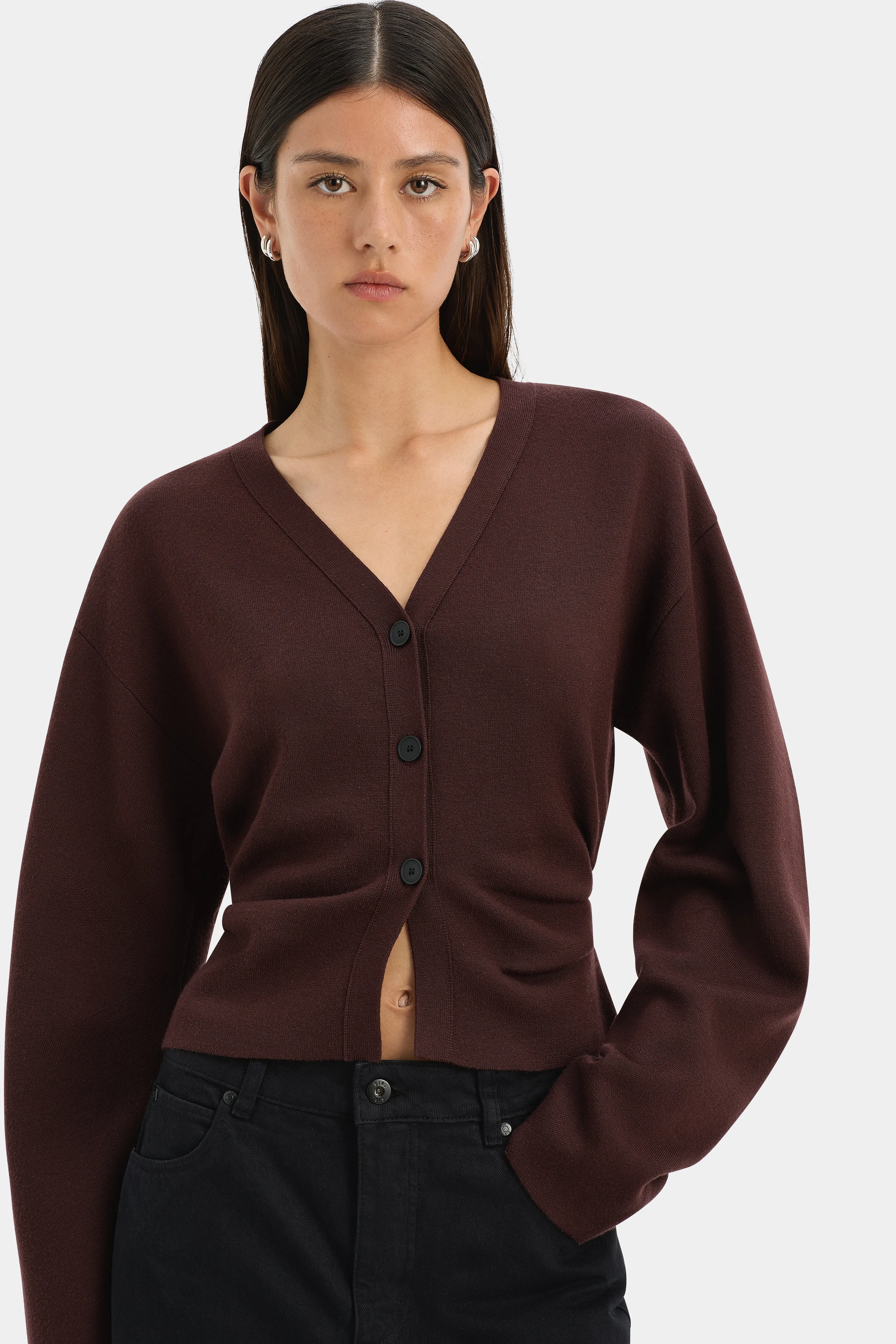 Ayana Gathered Cardigan sold by SIR the label product image thumbnail 5