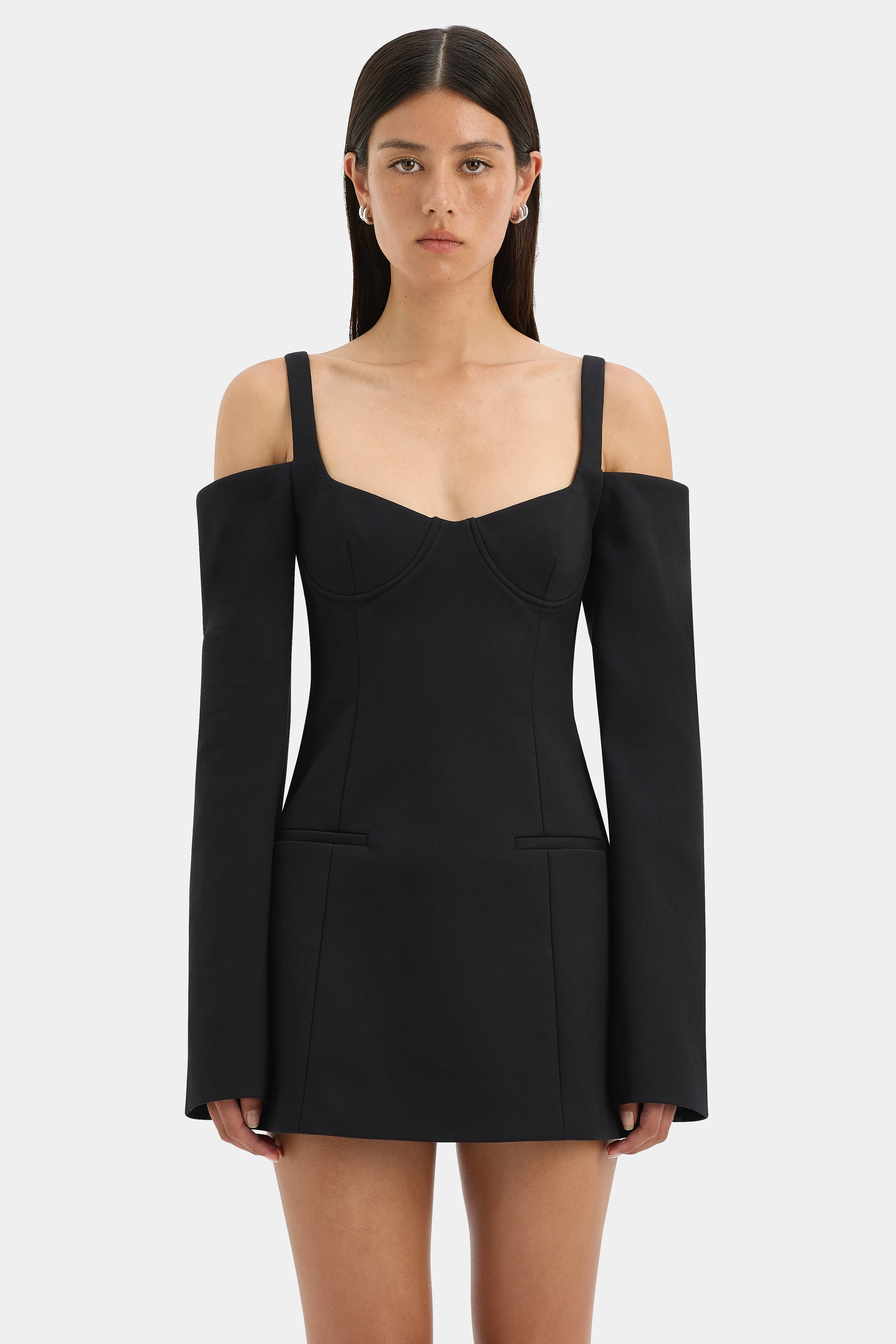 Sandrine Long Sleeve Mini Dress sold by SIR the label product image thumbnail 4