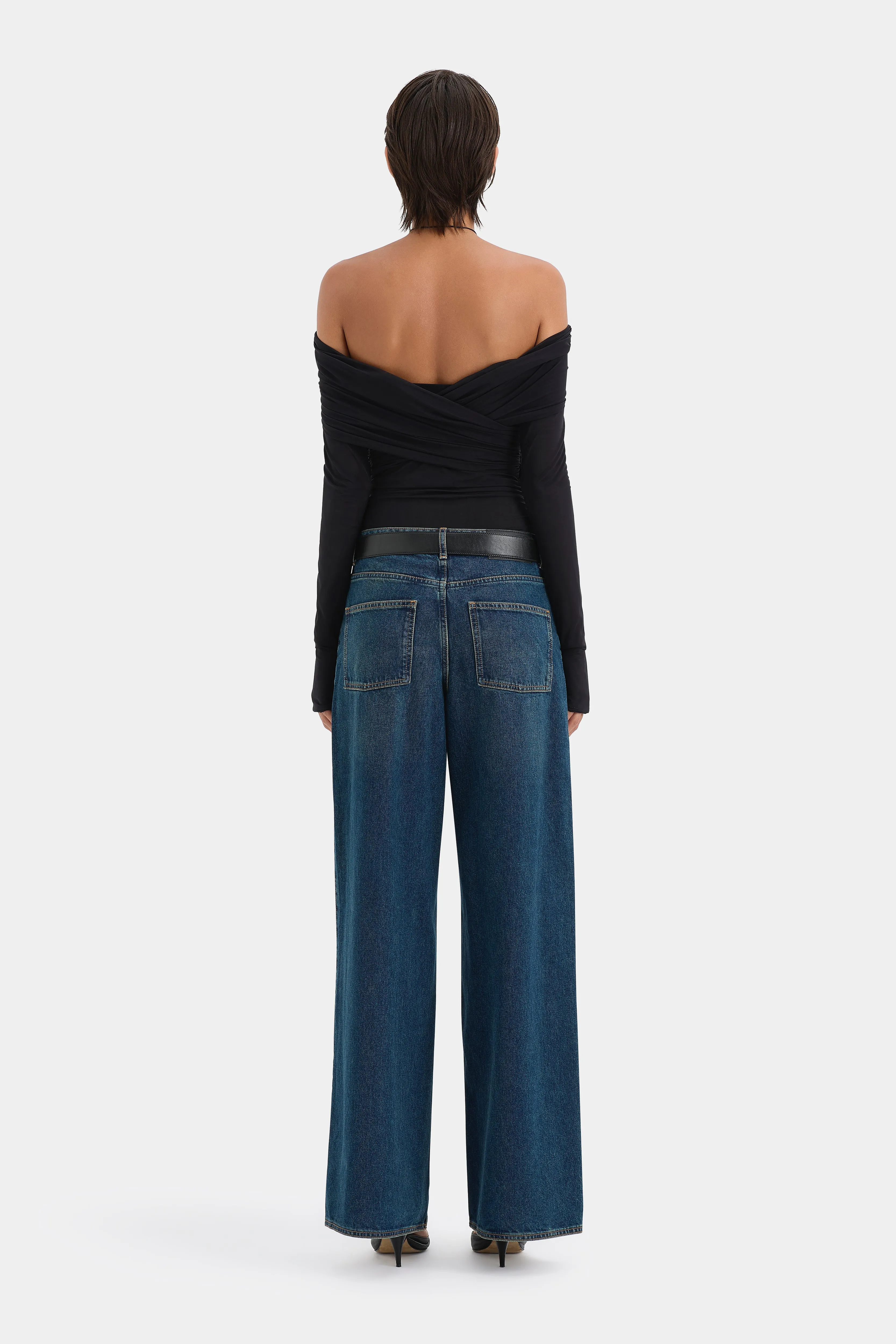 Jacques Gathered Long Sleeve Top sold by SIR the label product image thumbnail 3