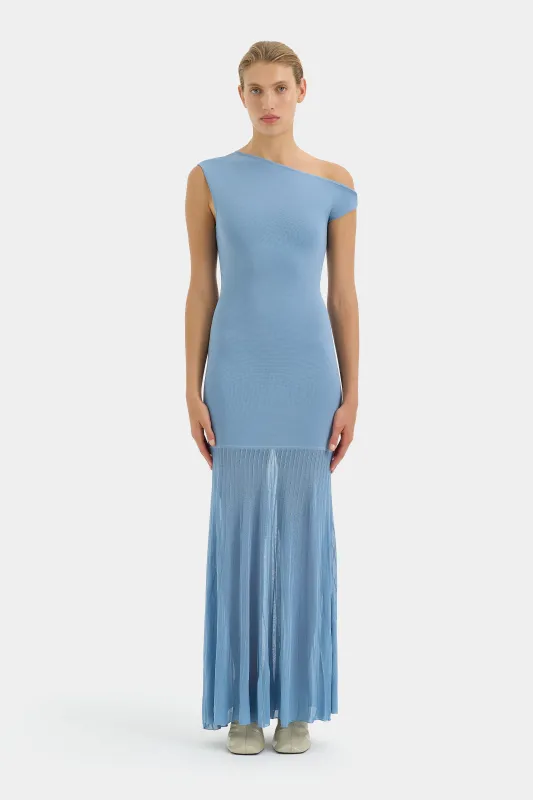 Indigo Twist Dress sold by SIR the label