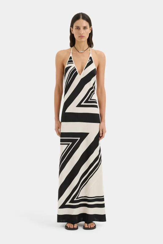 Pietra V Neck Slip Dress sold by SIR the label