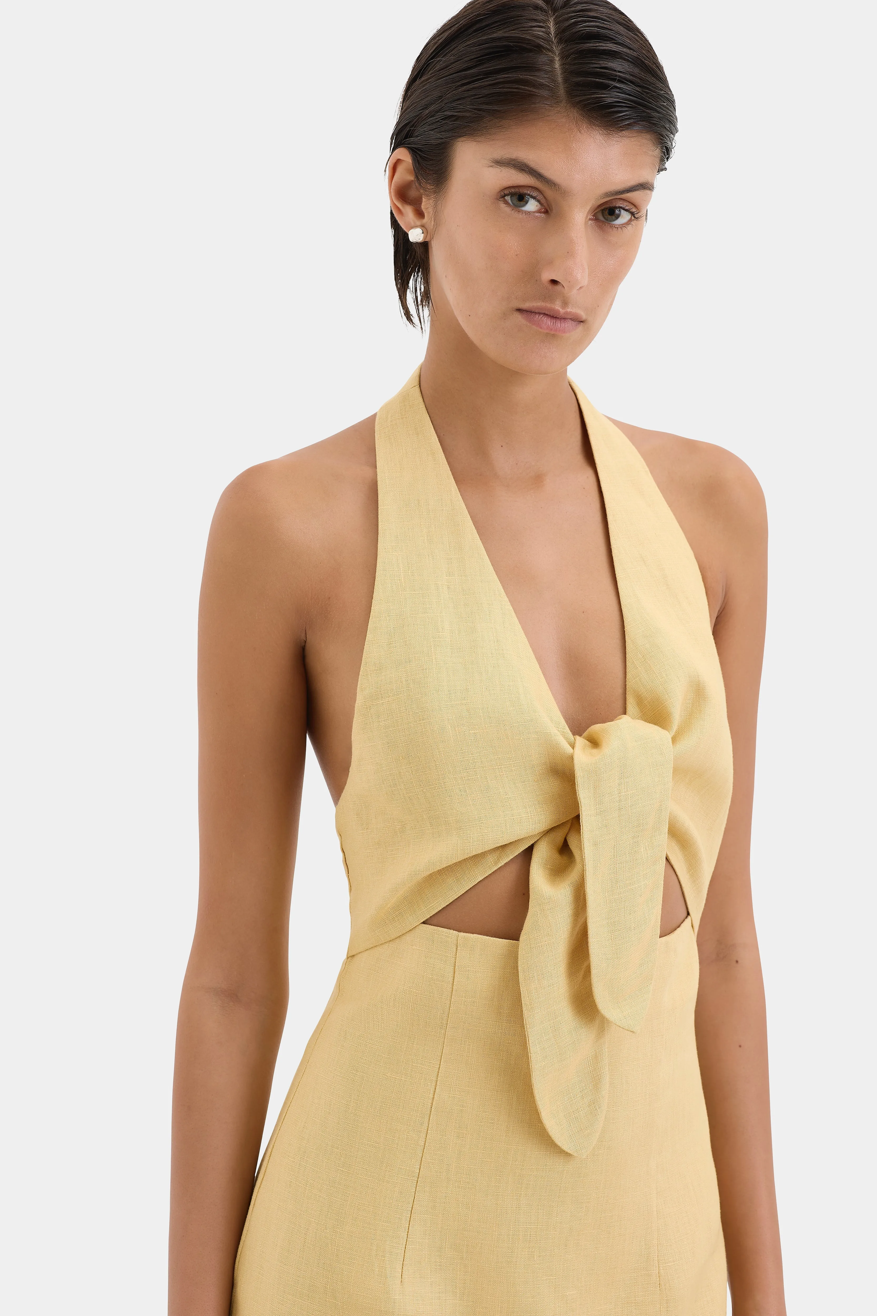 Carlotta Tie Midi Dress sold by SIR the label product image thumbnail 5