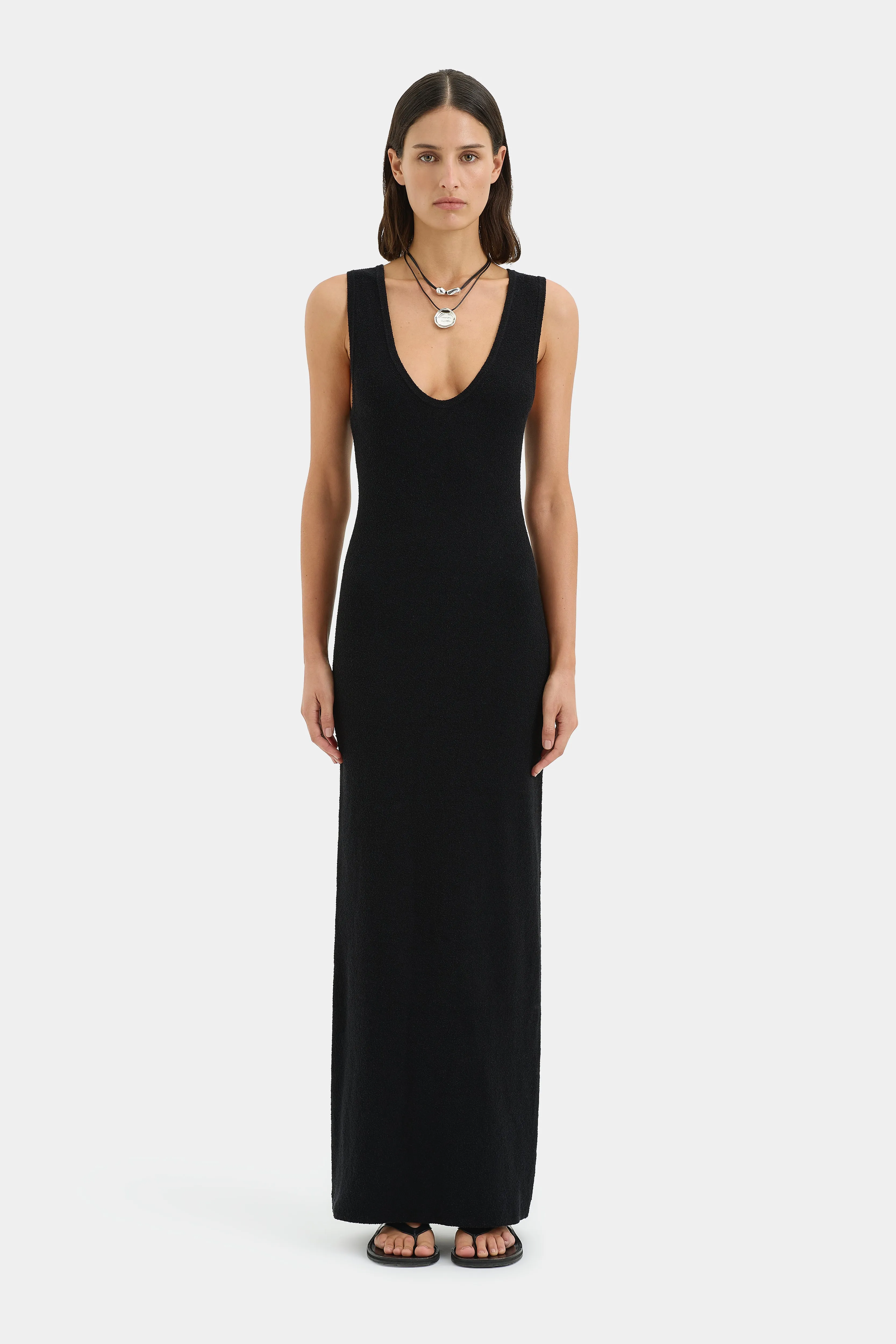 Chiara Scoop Neck Dress sold by SIR the label