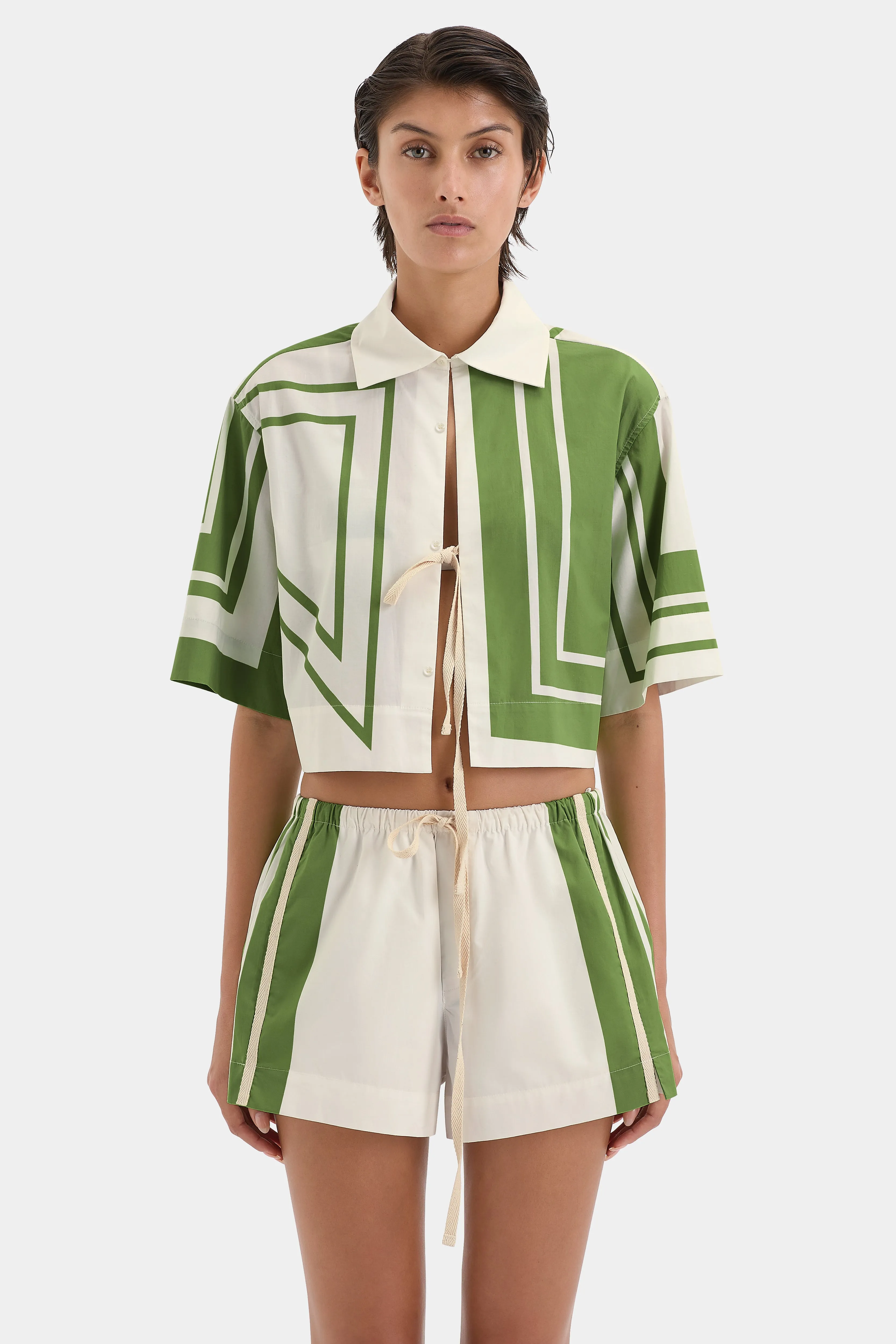 Carlo Cropped Shirt sold by SIR the label