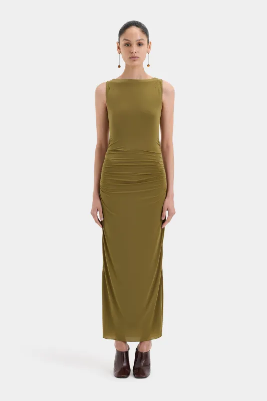 Cascina Twist Midi Dress sold by SIR the label