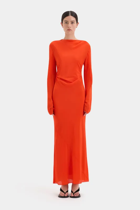 Fresca Gathered Midi Dress sold by SIR the label