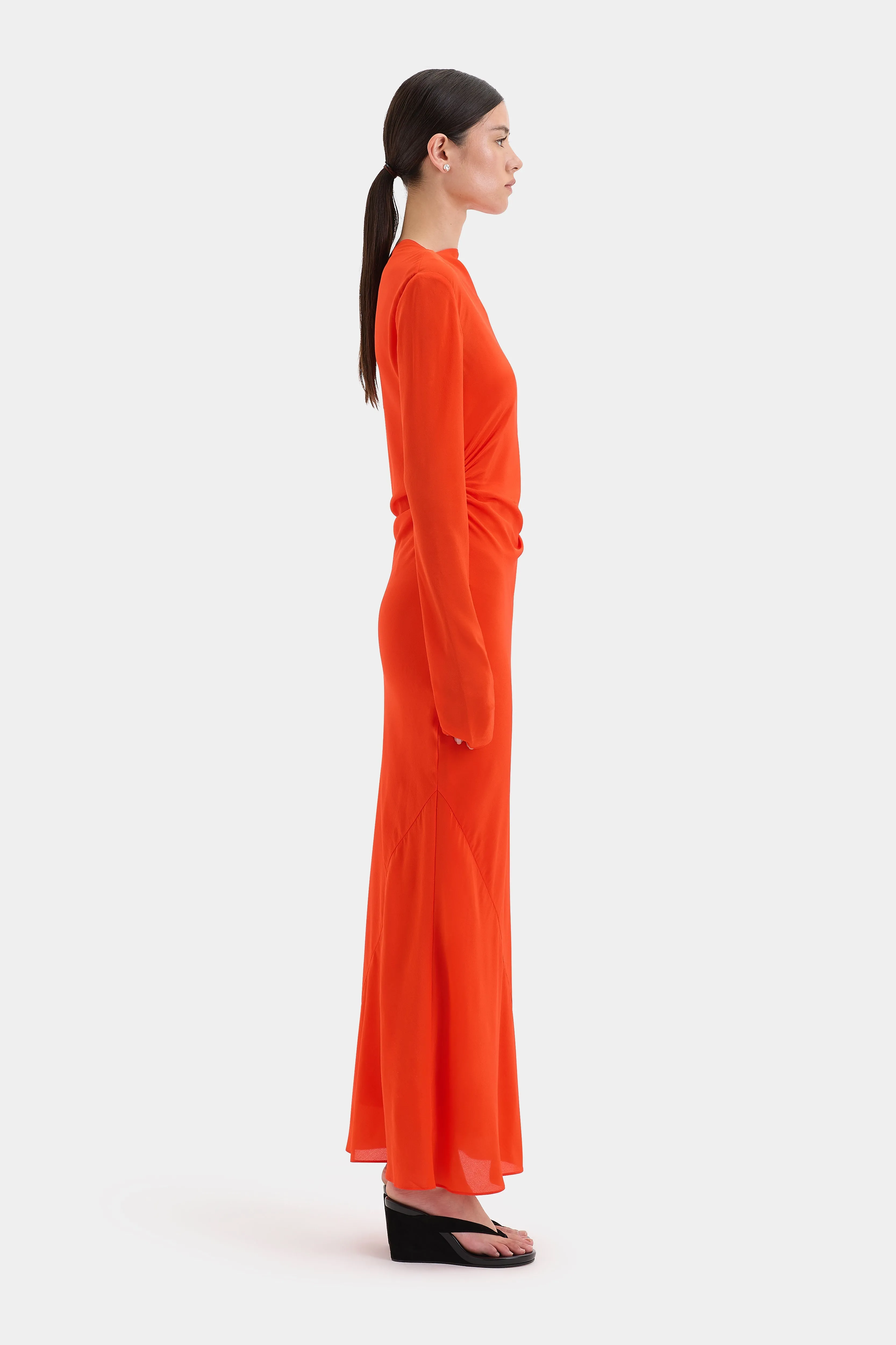 Fresca Gathered Midi Dress sold by SIR the label product image thumbnail 3