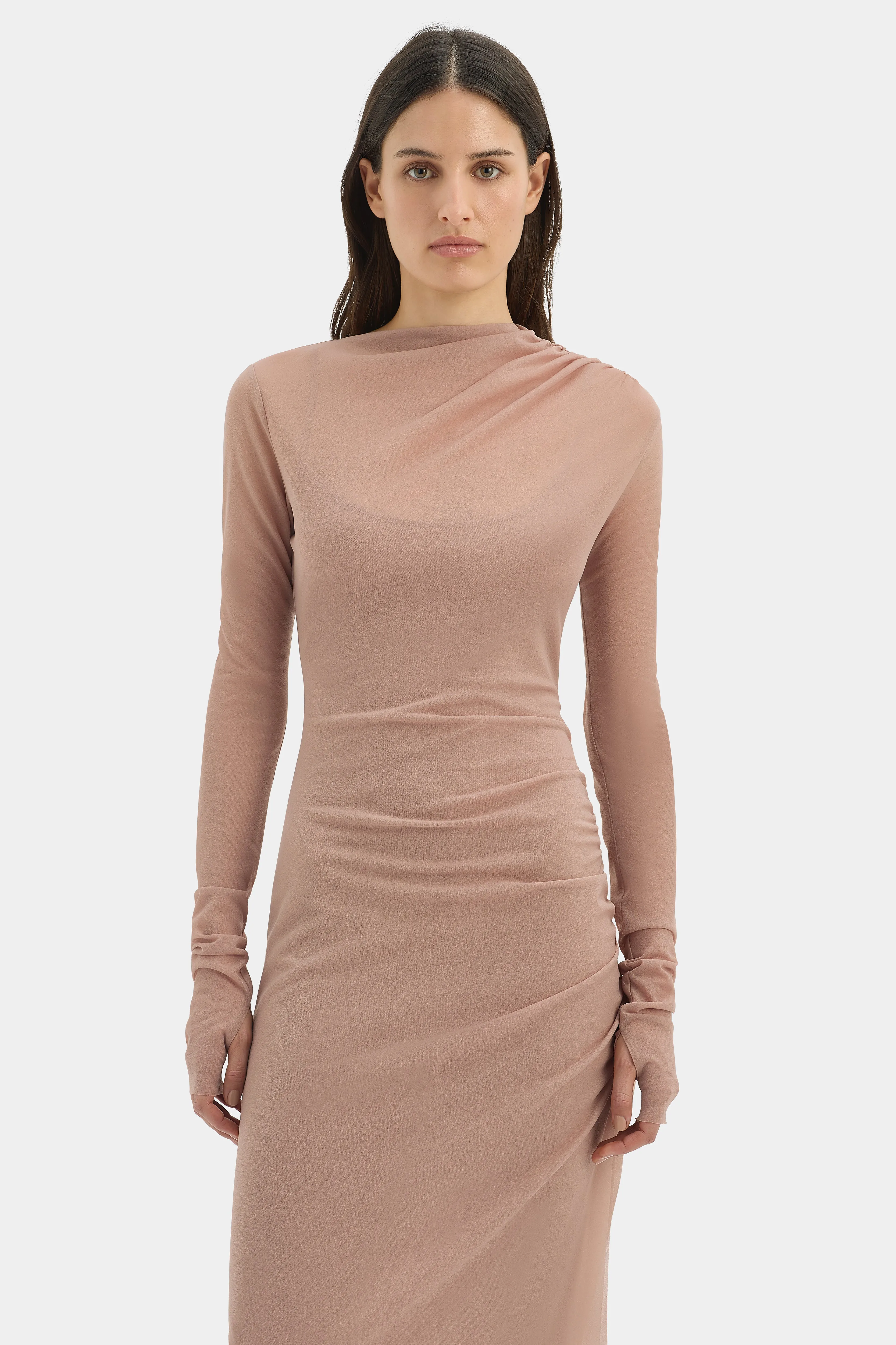 Ruby Draped Gown sold by SIR the label product image thumbnail 4