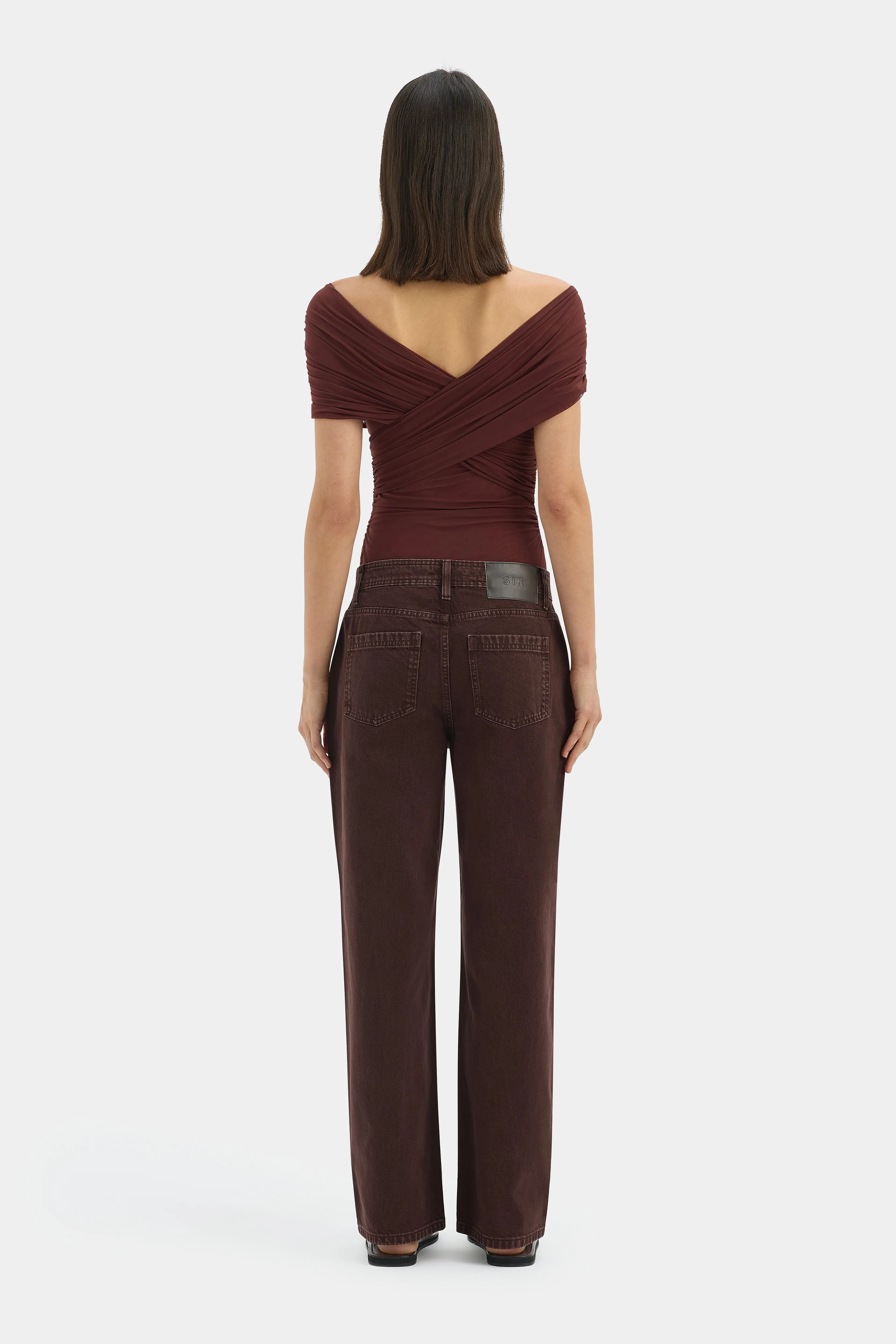Jacques Gathered Bodysuit sold by SIR the label product image thumbnail 3