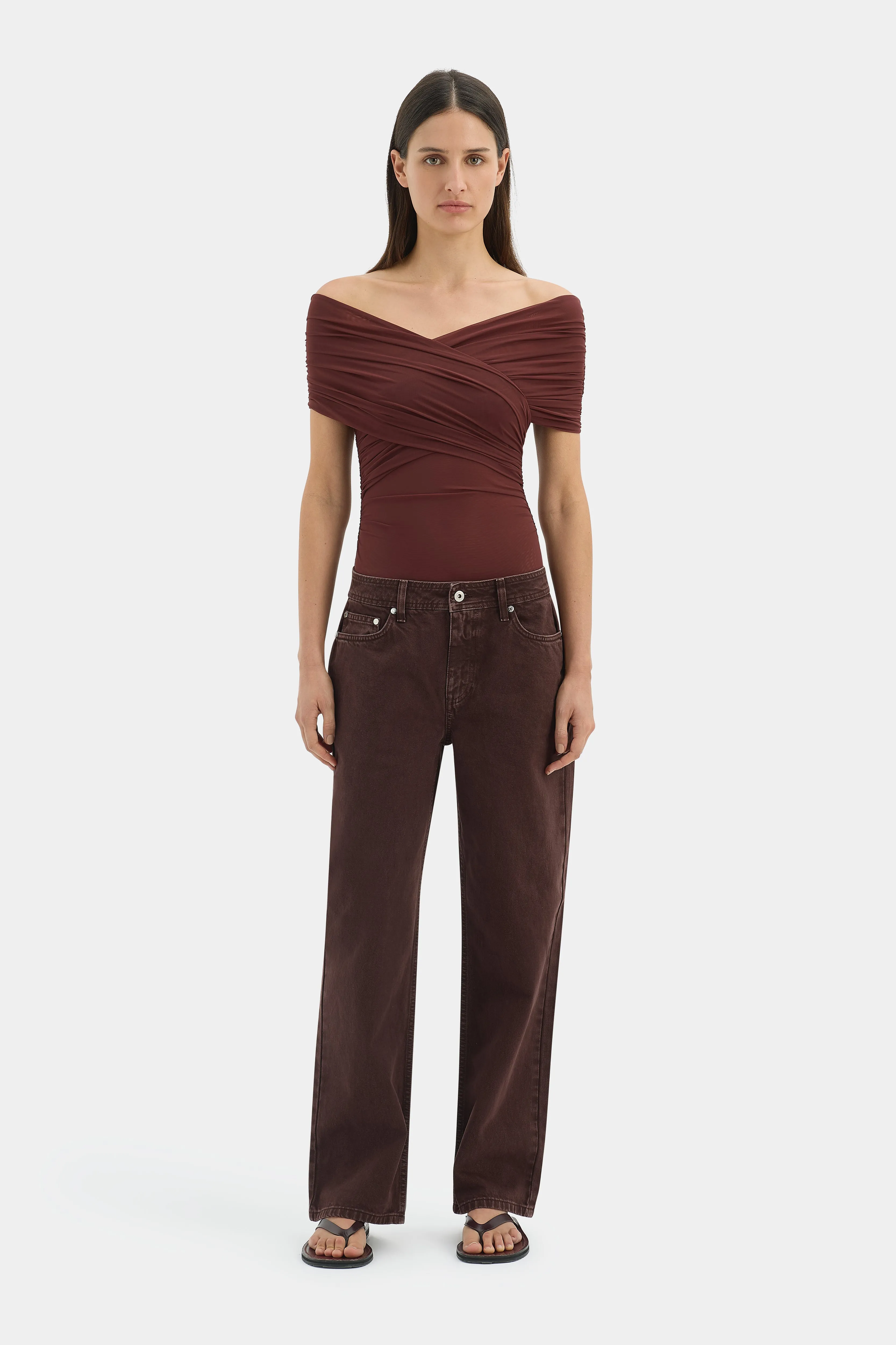 Jacques Gathered Bodysuit sold by SIR the label product image thumbnail 2