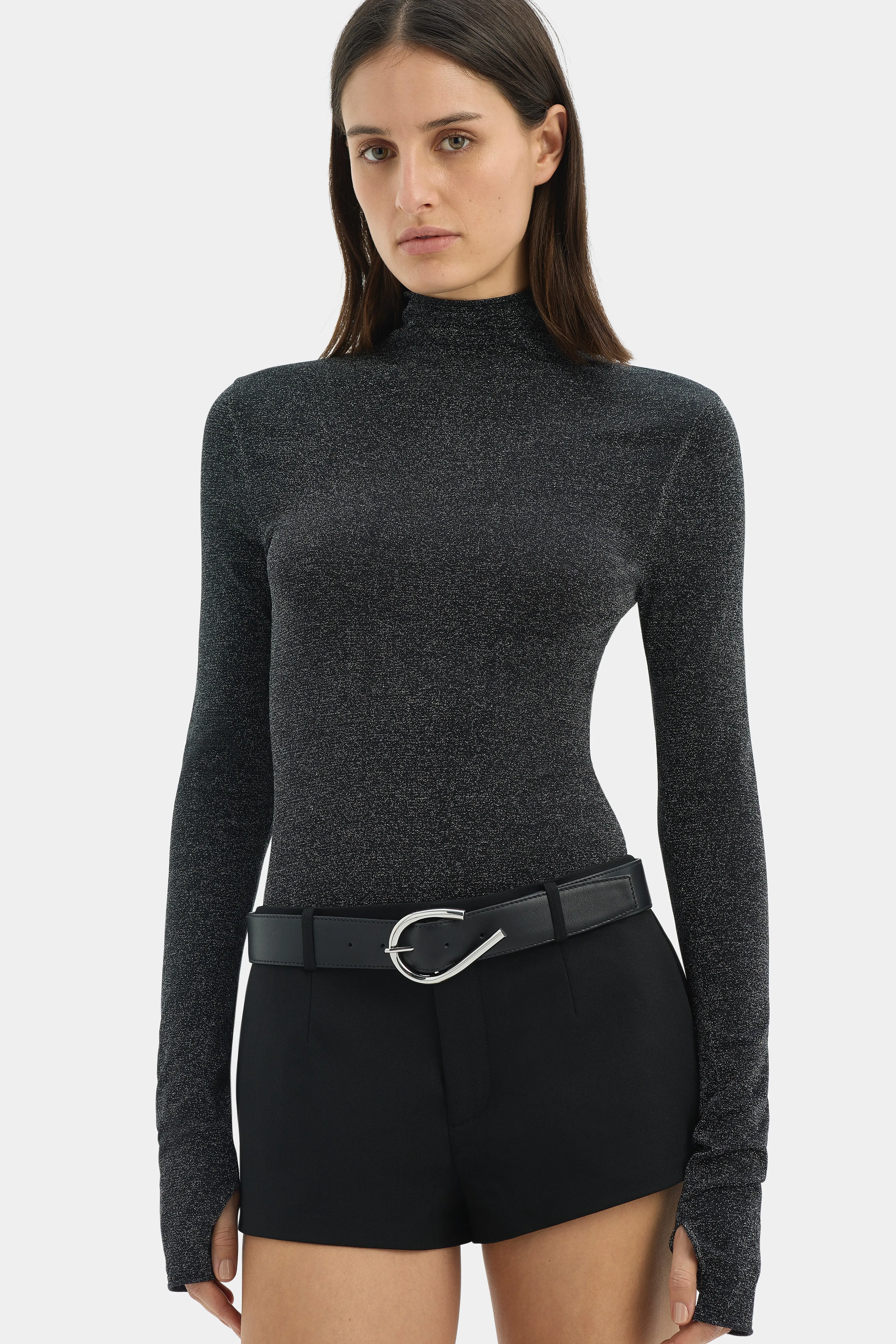 Chiano Metallic Knit Long Sleeve Top sold by SIR the label product image thumbnail 5