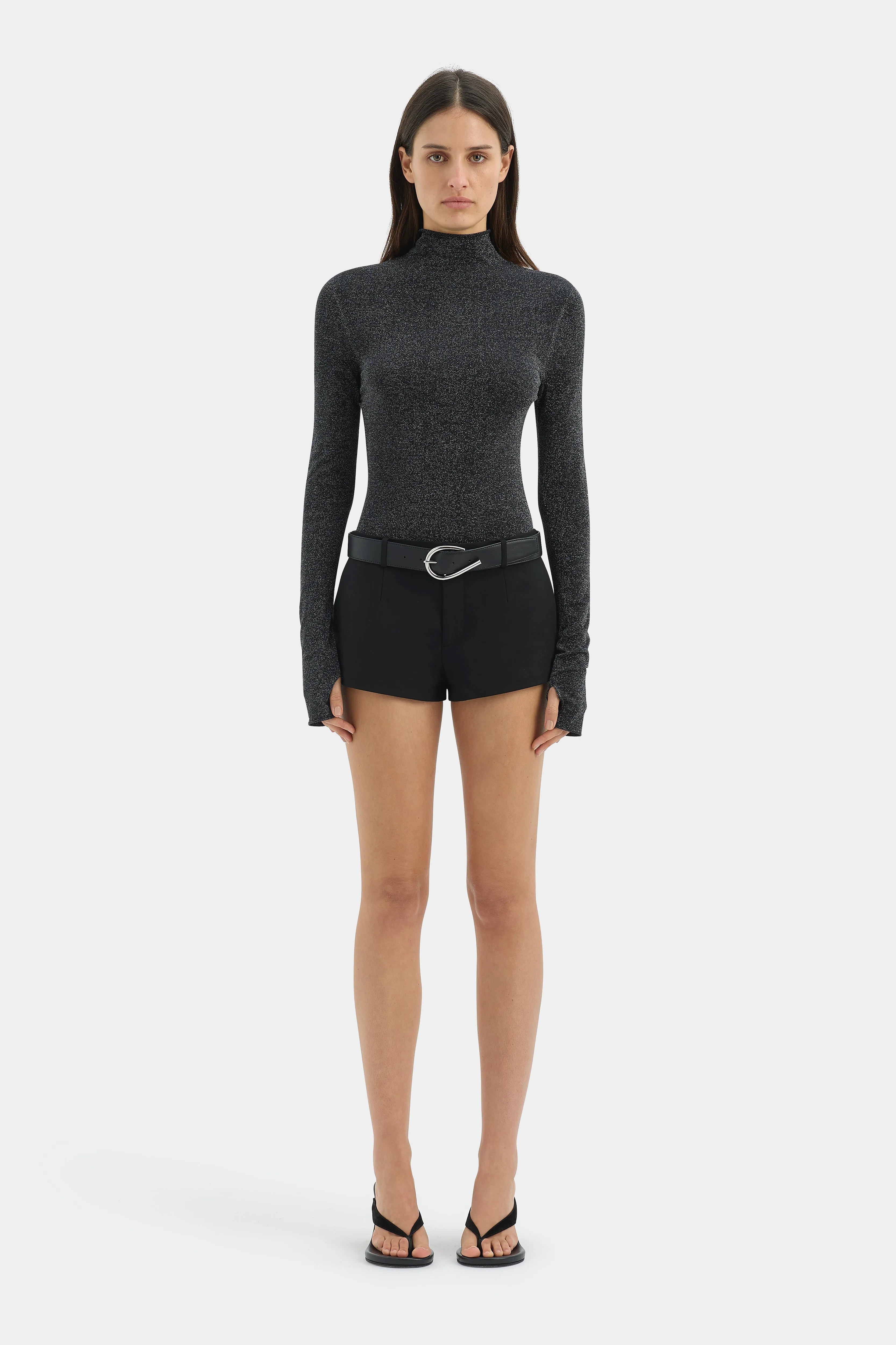 Chiano Metallic Knit Long Sleeve Top sold by SIR the label product image thumbnail 3