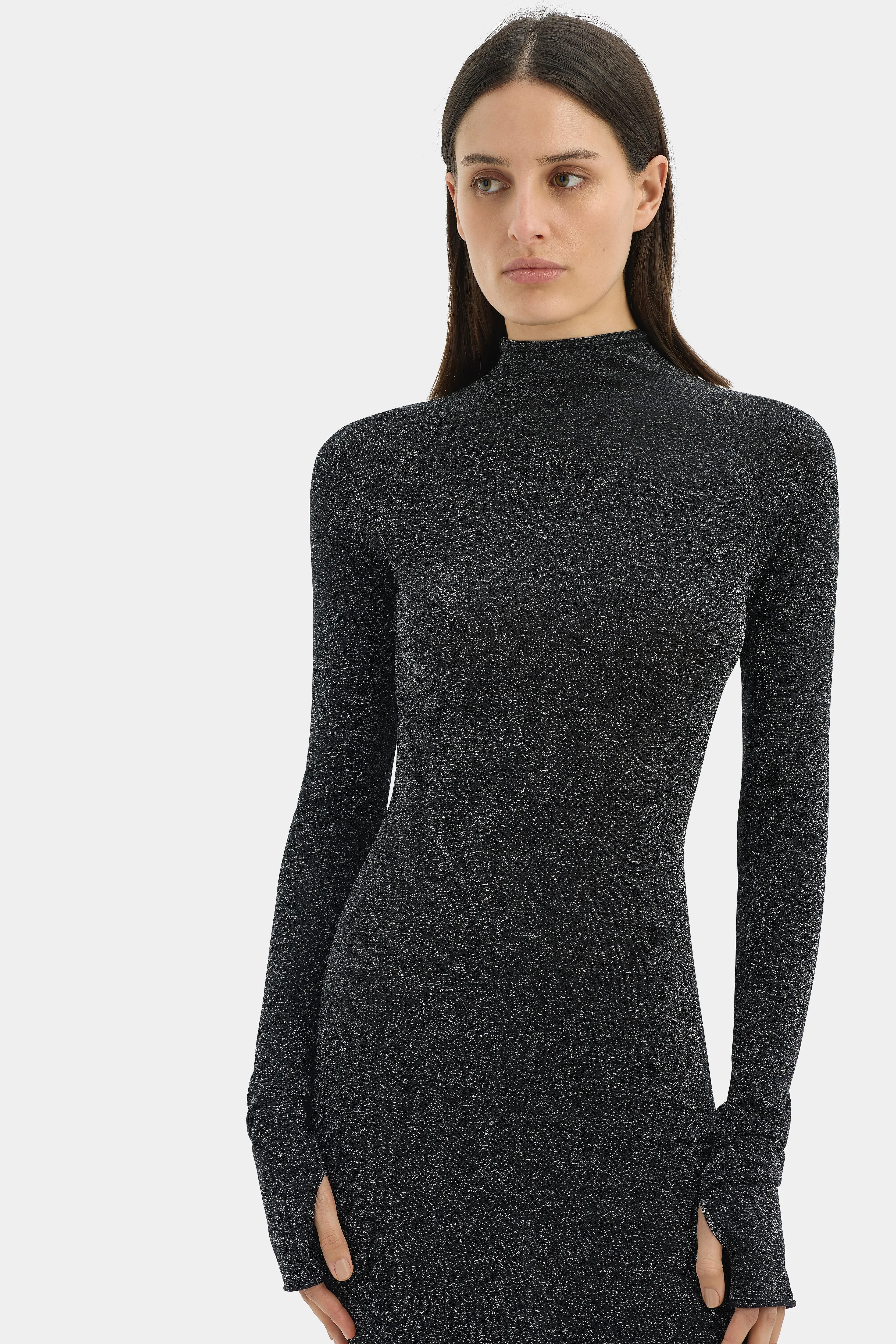 Chiano Metallic Knit Long Sleeve Dress sold by SIR the label product image thumbnail 5