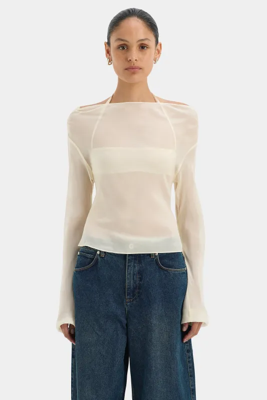 Strobe Long Sleeve Cowl Top sold by SIR the label