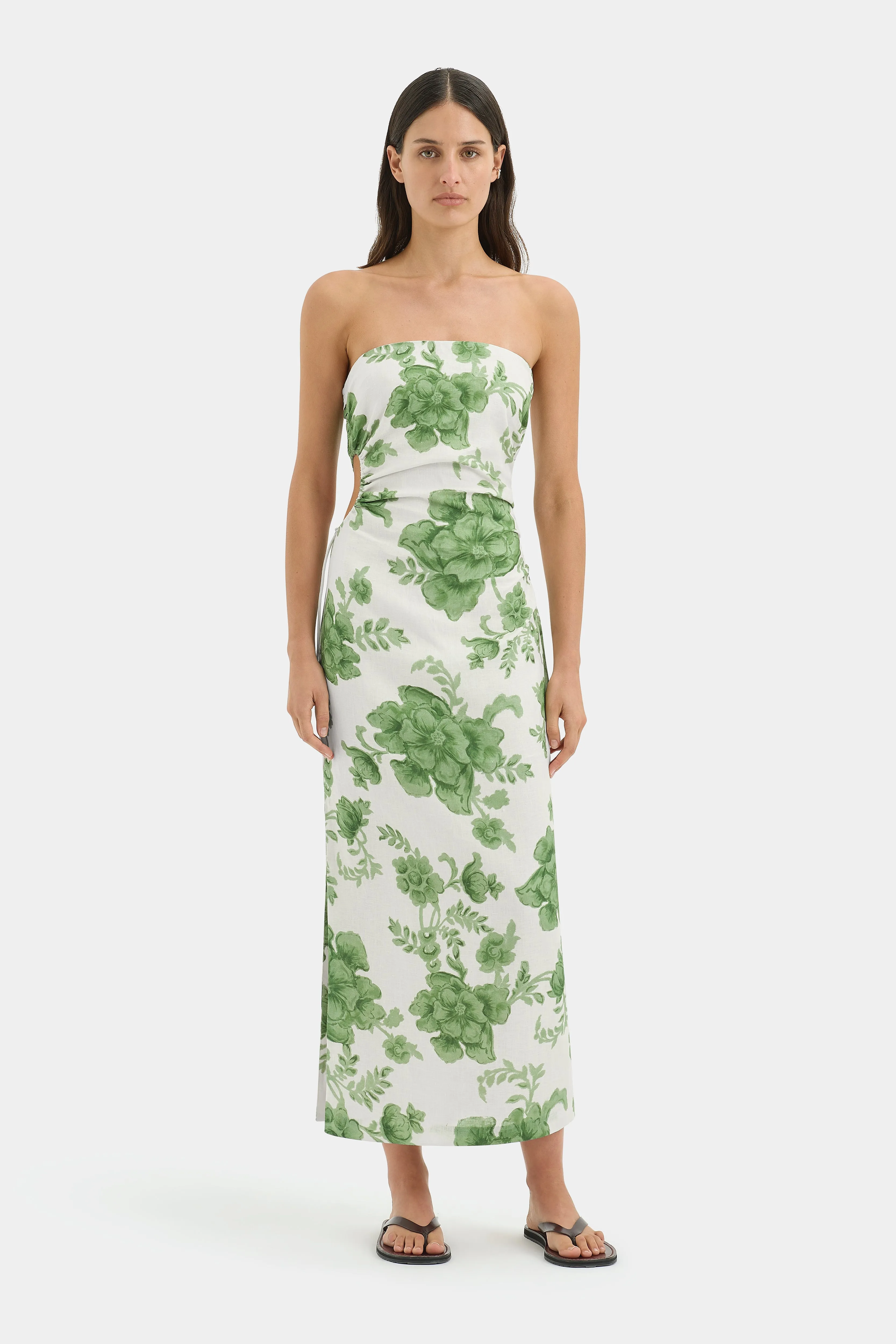 Gardella Strapless Midi Dress sold by SIR the label