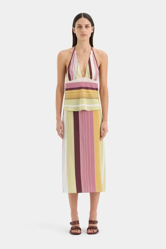 Fontana Midi Skirt sold by SIR the label