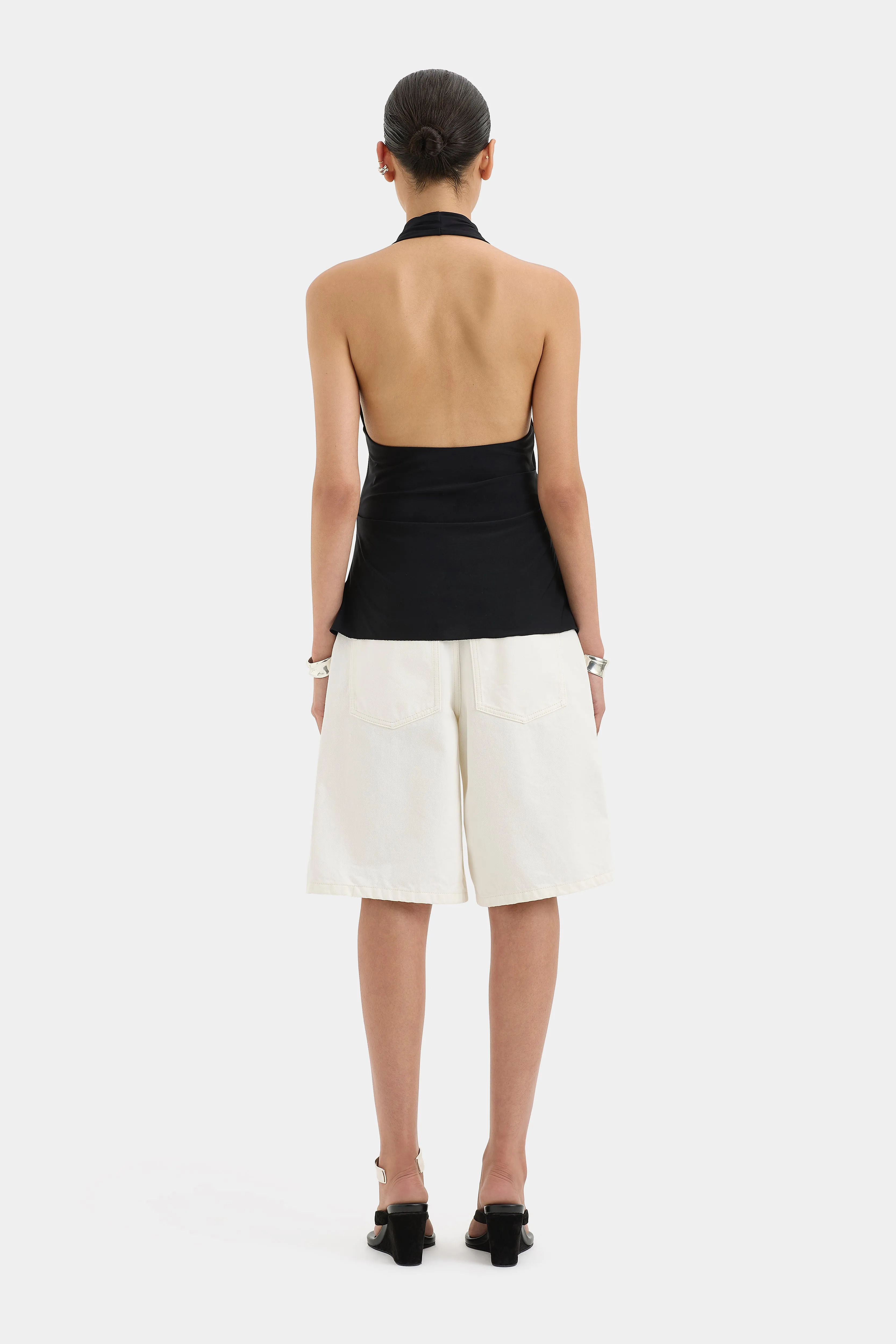 Matheo Draped Halter Top sold by SIR the label product image thumbnail 3