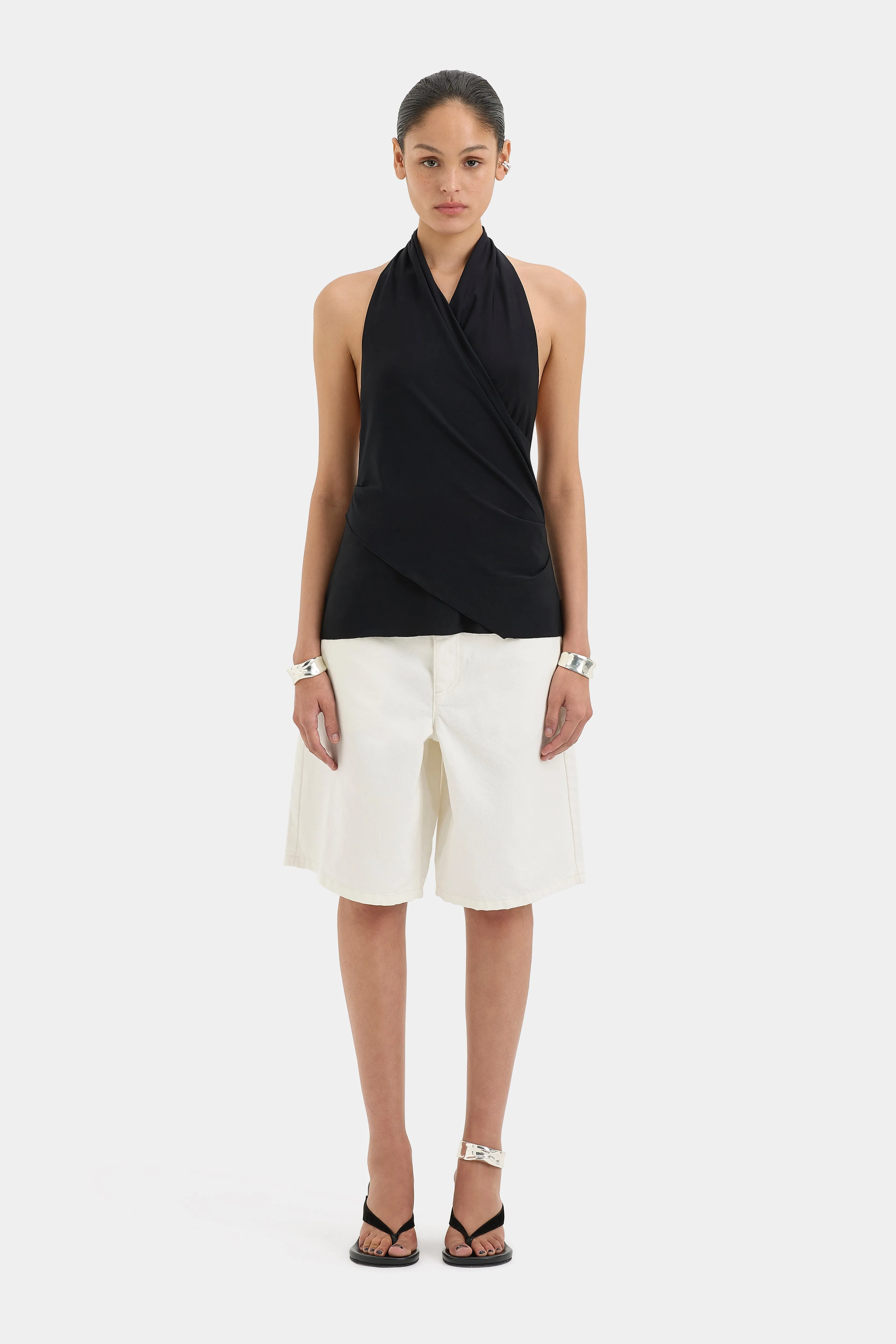 Matheo Draped Halter Top sold by SIR the label product image thumbnail 2