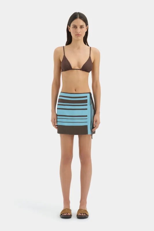 Rioja Wrap Mini Skirt sold by SIR the label