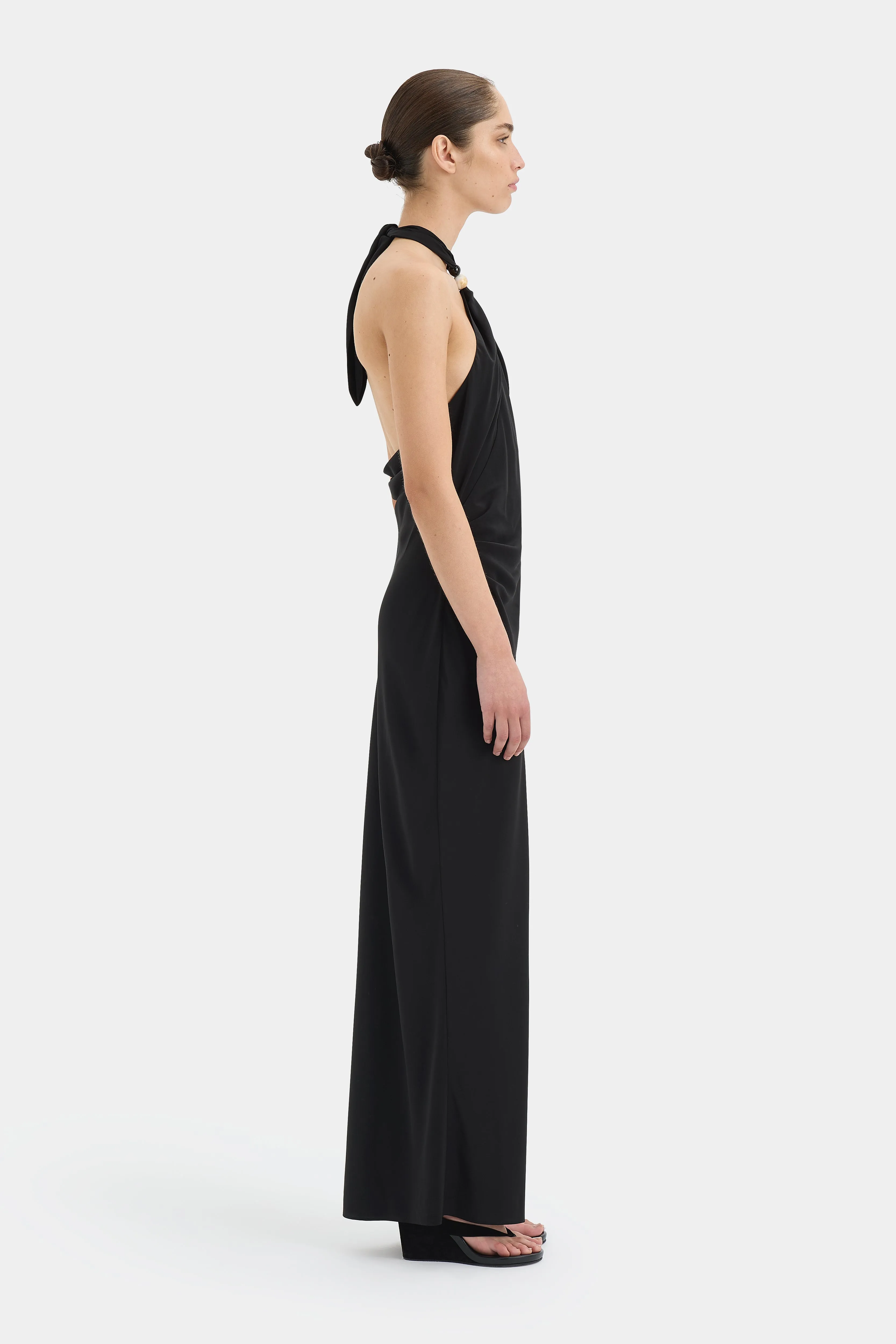 Rioja Halter Scarf Maxi Dress sold by SIR the label product image thumbnail 5