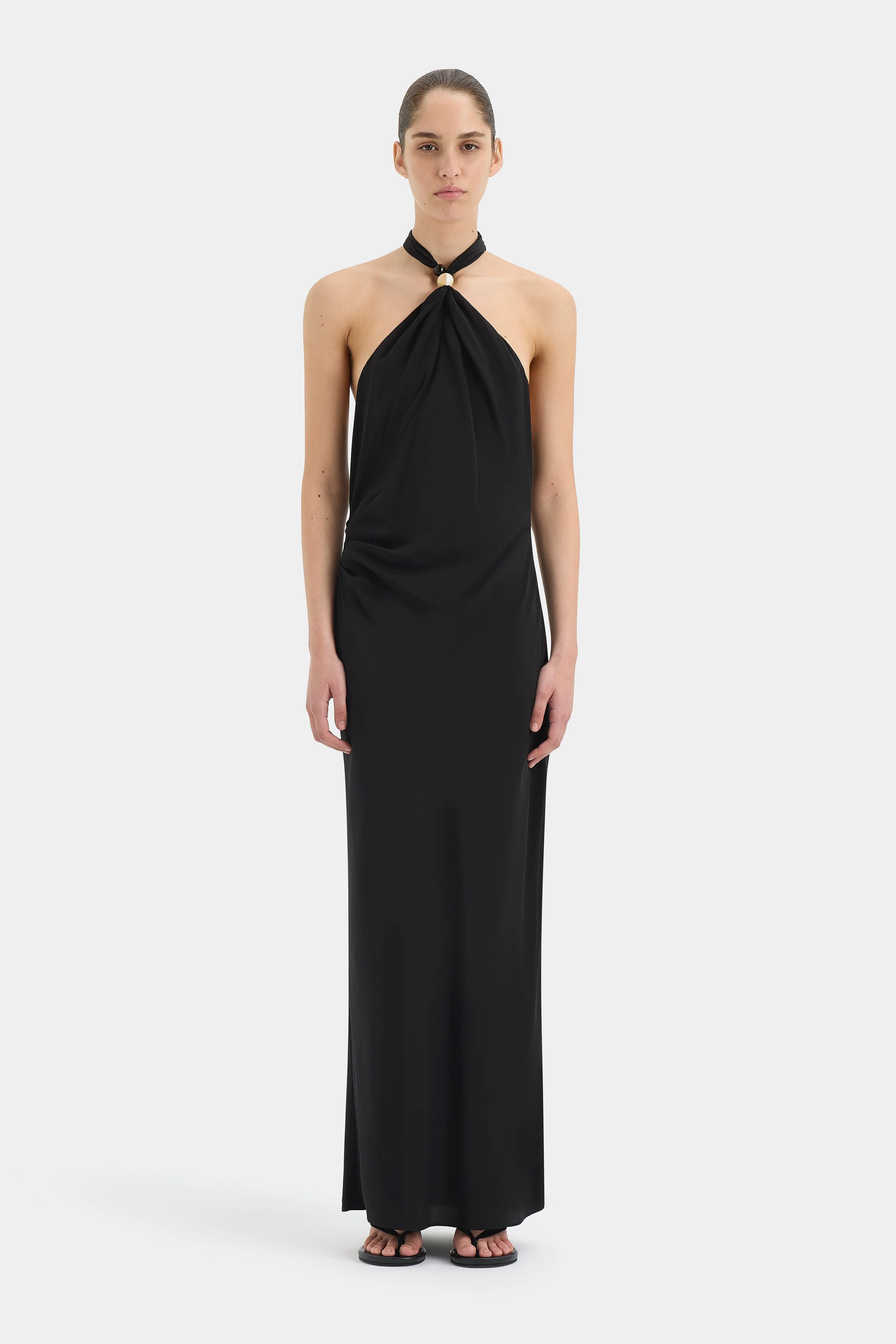 Rioja Halter Scarf Maxi Dress sold by SIR the label