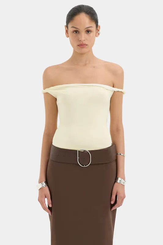 Elia Off Shoulder Twist Top sold by SIR the label