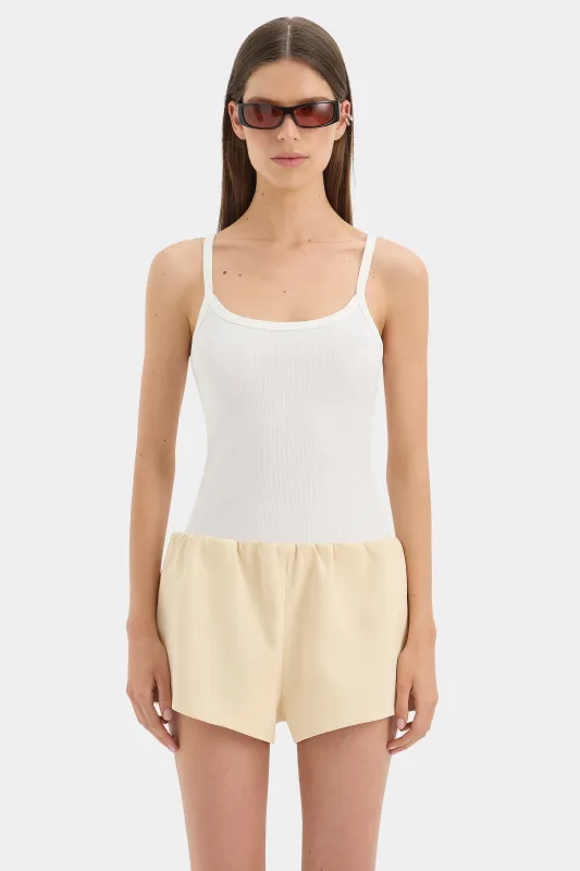 Sabina Gathered Mini Short sold by SIR the label