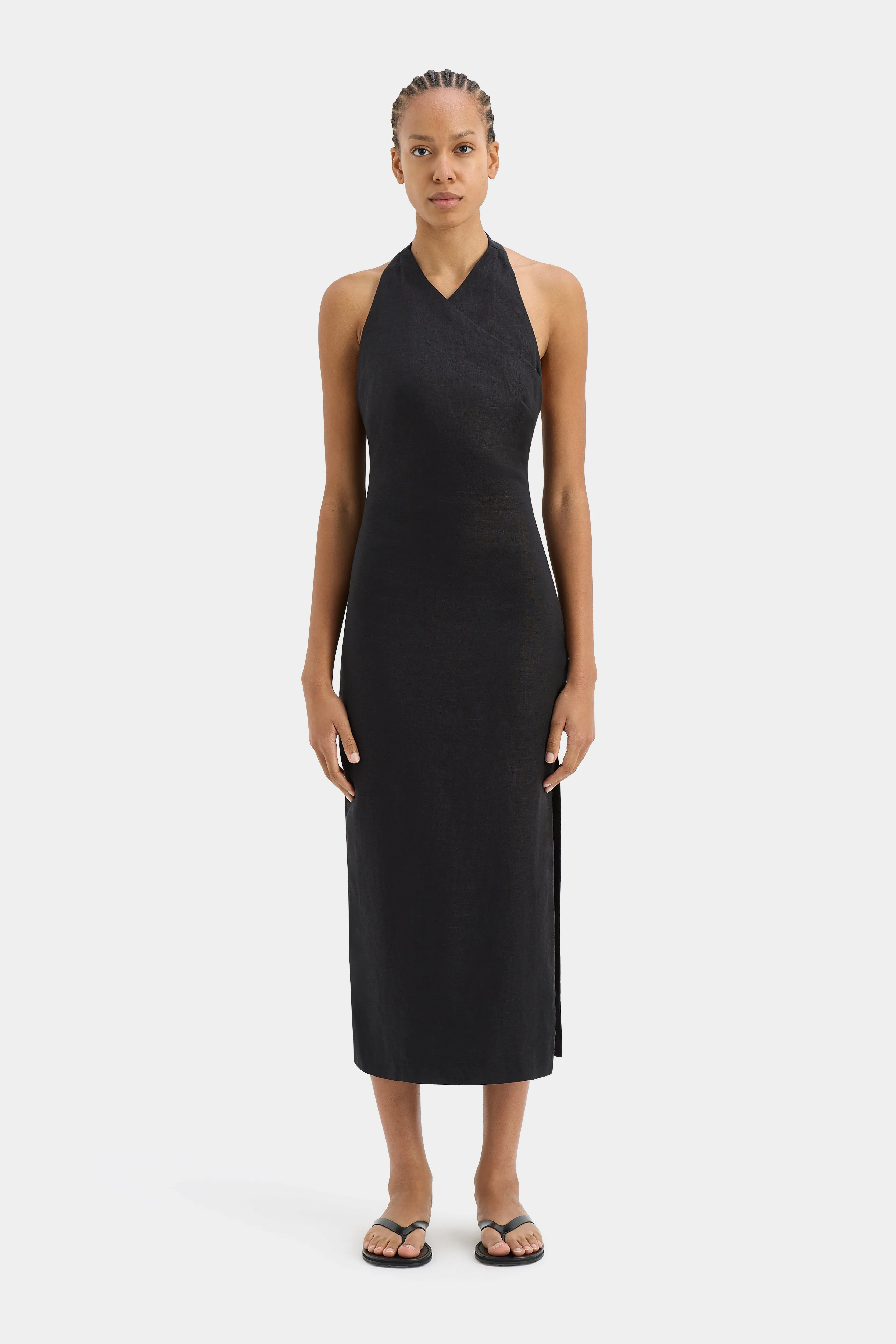 Iris Halter Midi Dress sold by SIR the label