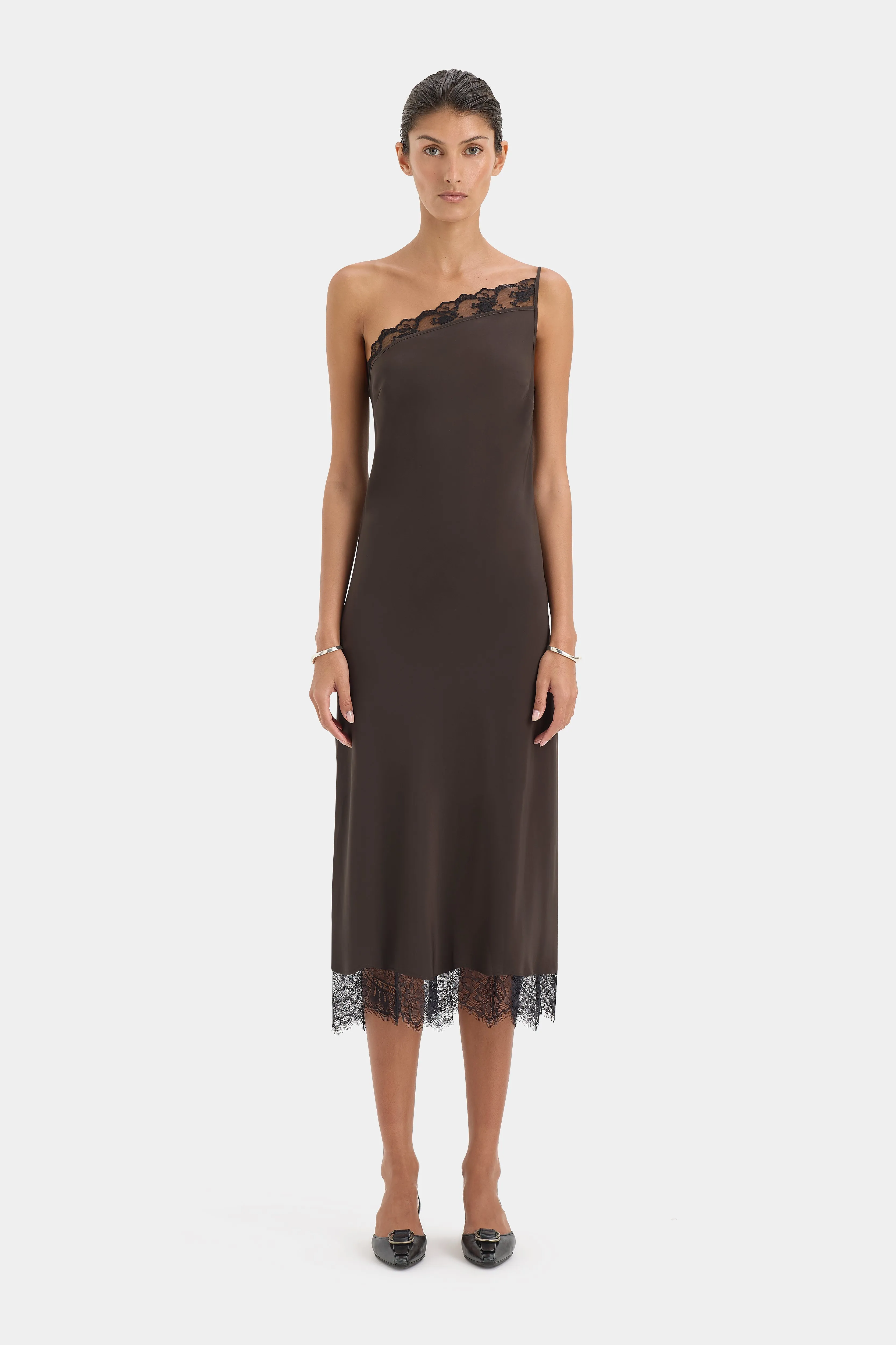 Aries One Shoulder Dress sold by SIR the label