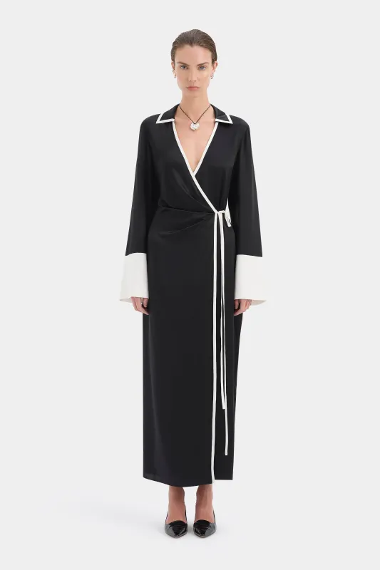 Yasmine Wrap Shirt Dress made by SIR the label