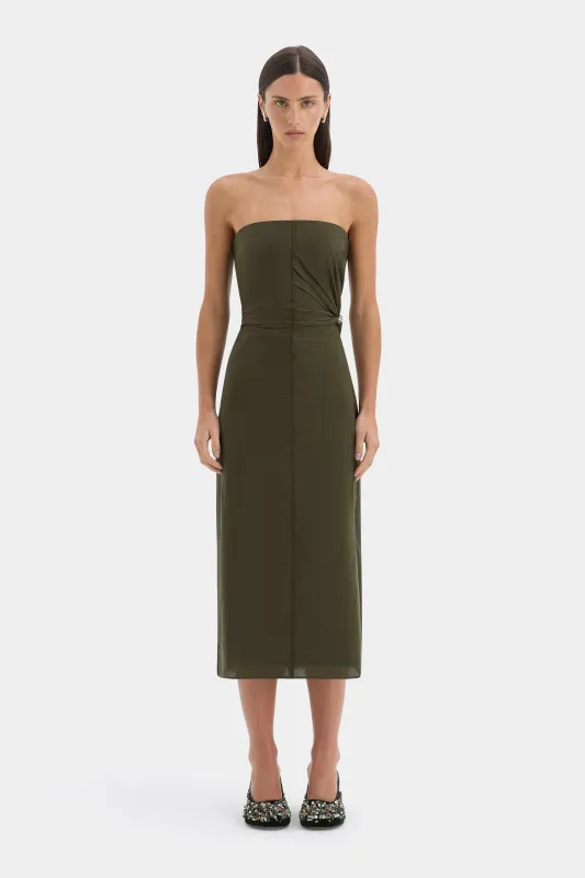 Sorel Strapless Midi Dress made by SIR the label
