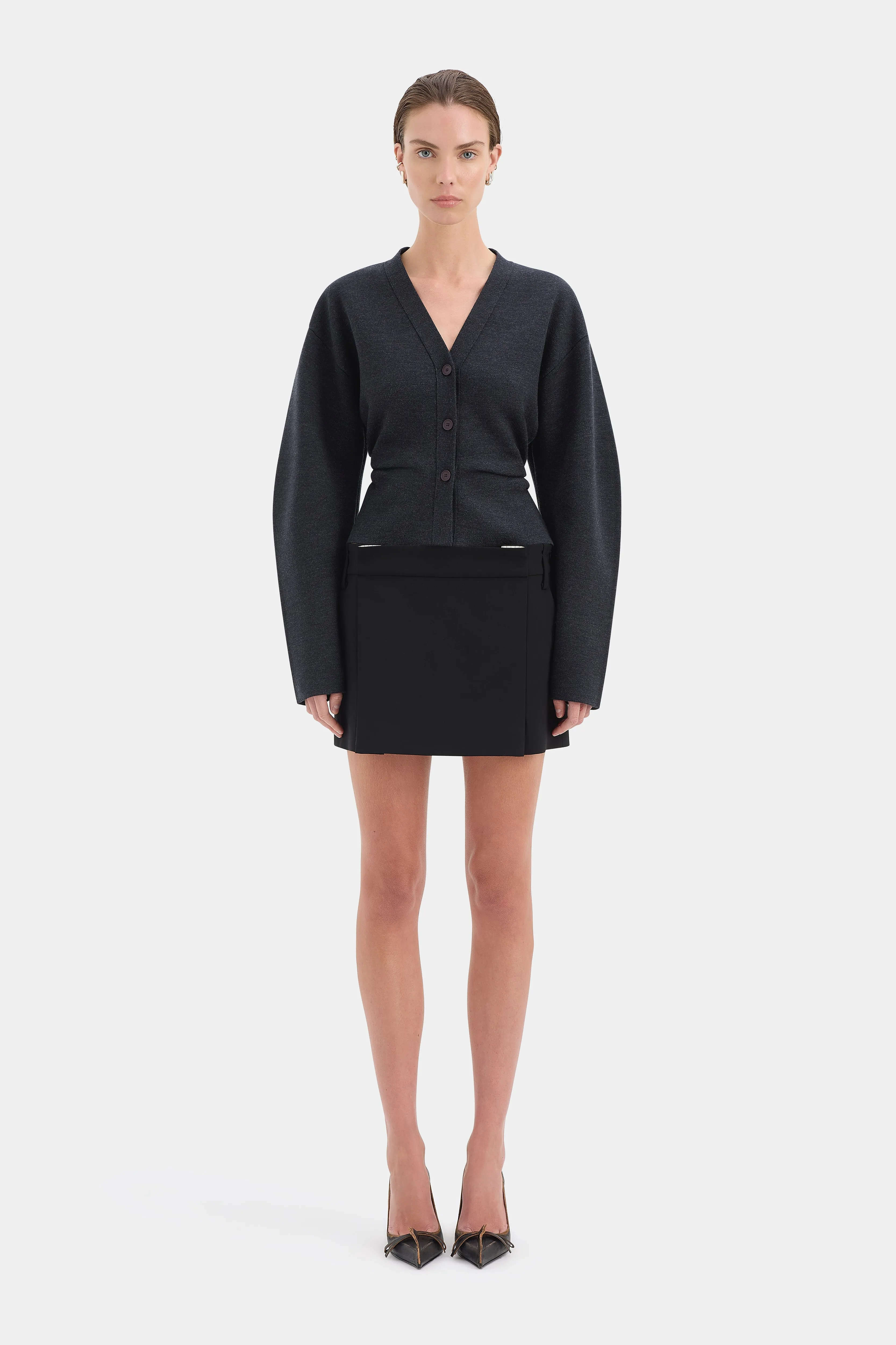 Ayana Gathered Cardigan sold by SIR the label product image thumbnail 2