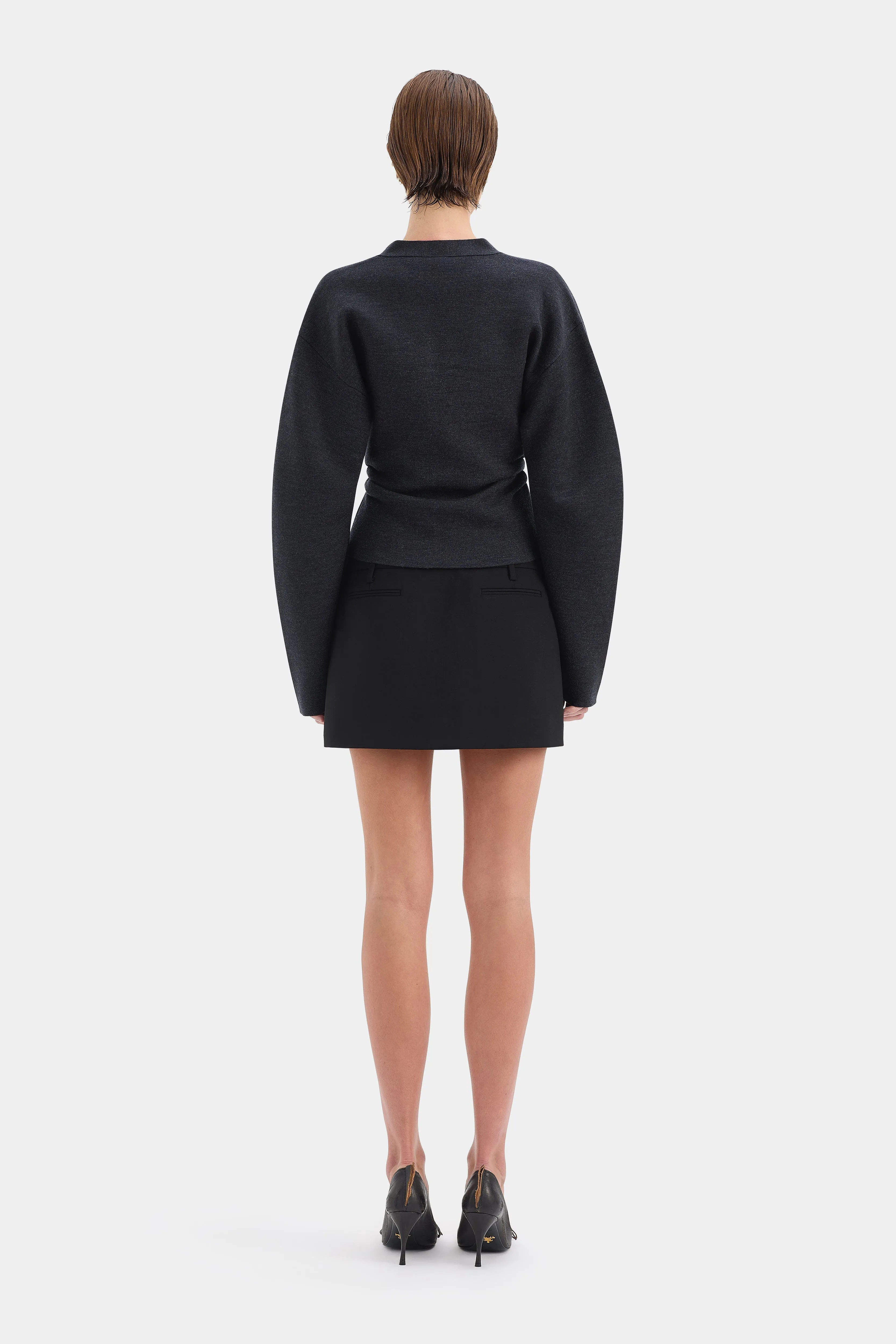 Ayana Gathered Cardigan sold by SIR the label product image thumbnail 3