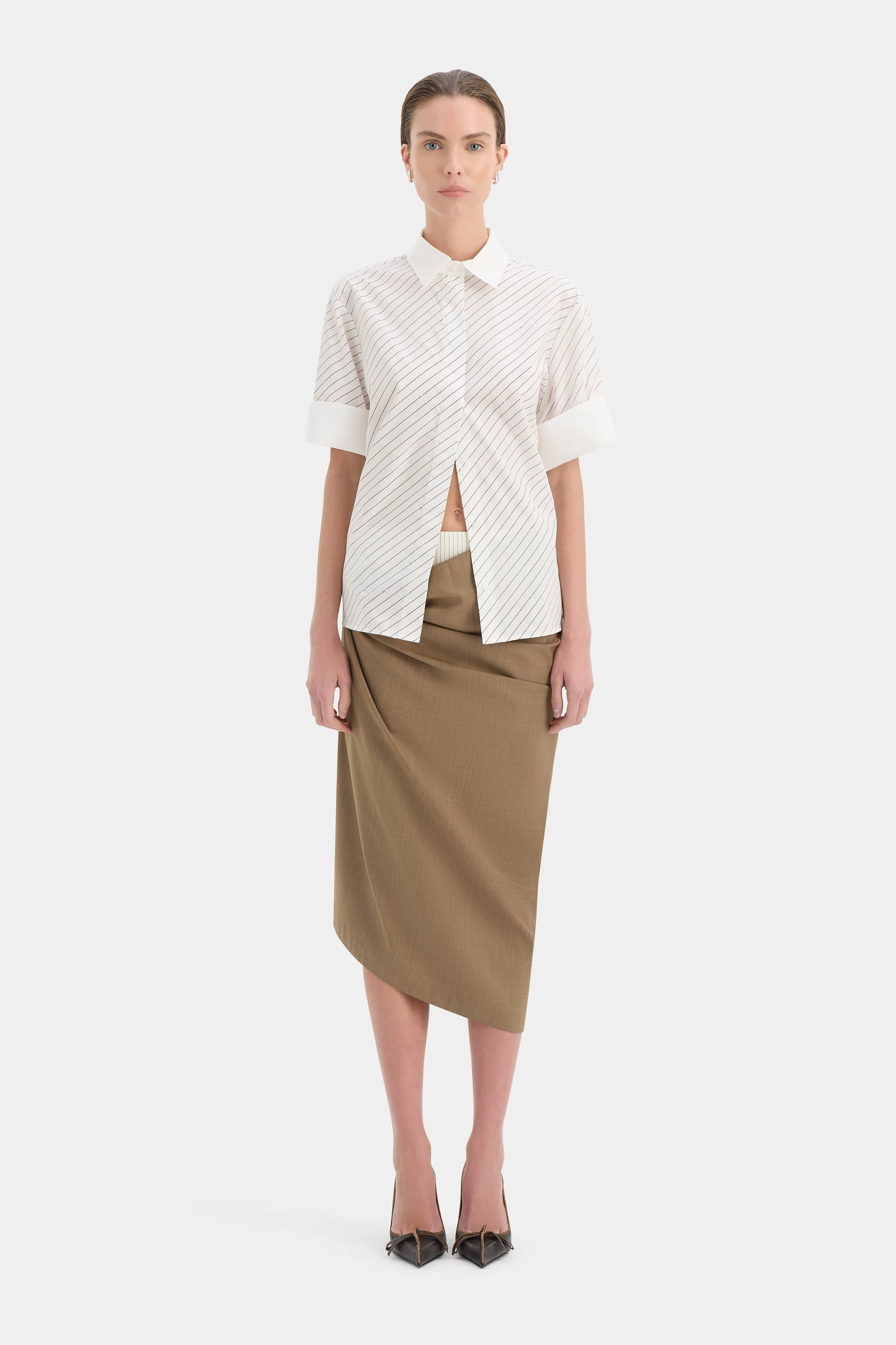 Bastille Layered Midi Skirt sold by SIR the label product image thumbnail 5