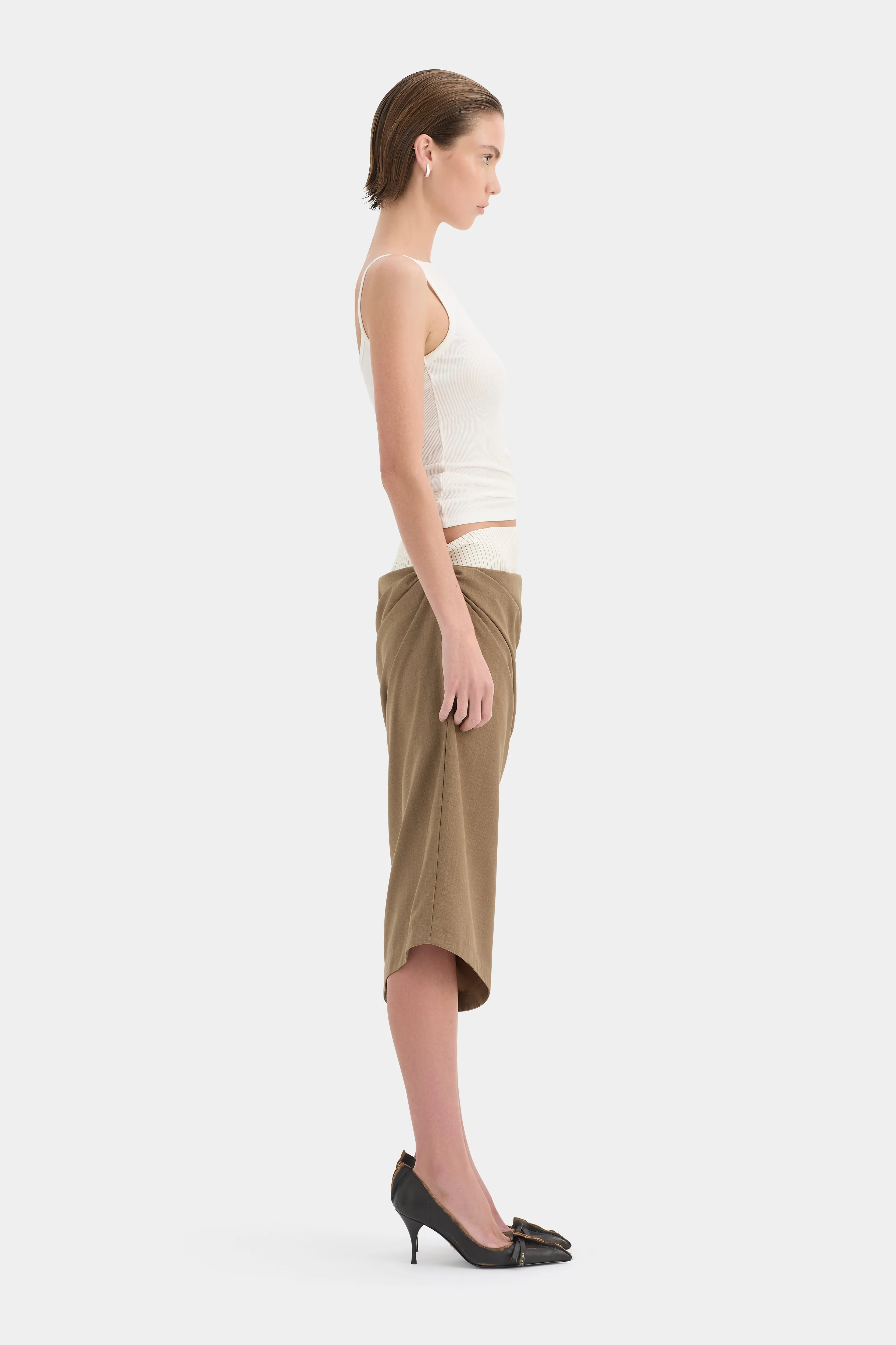 Bastille Layered Midi Skirt sold by SIR the label product image thumbnail 3