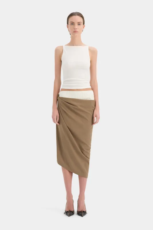 Bastille Layered Midi Skirt made by SIR the label