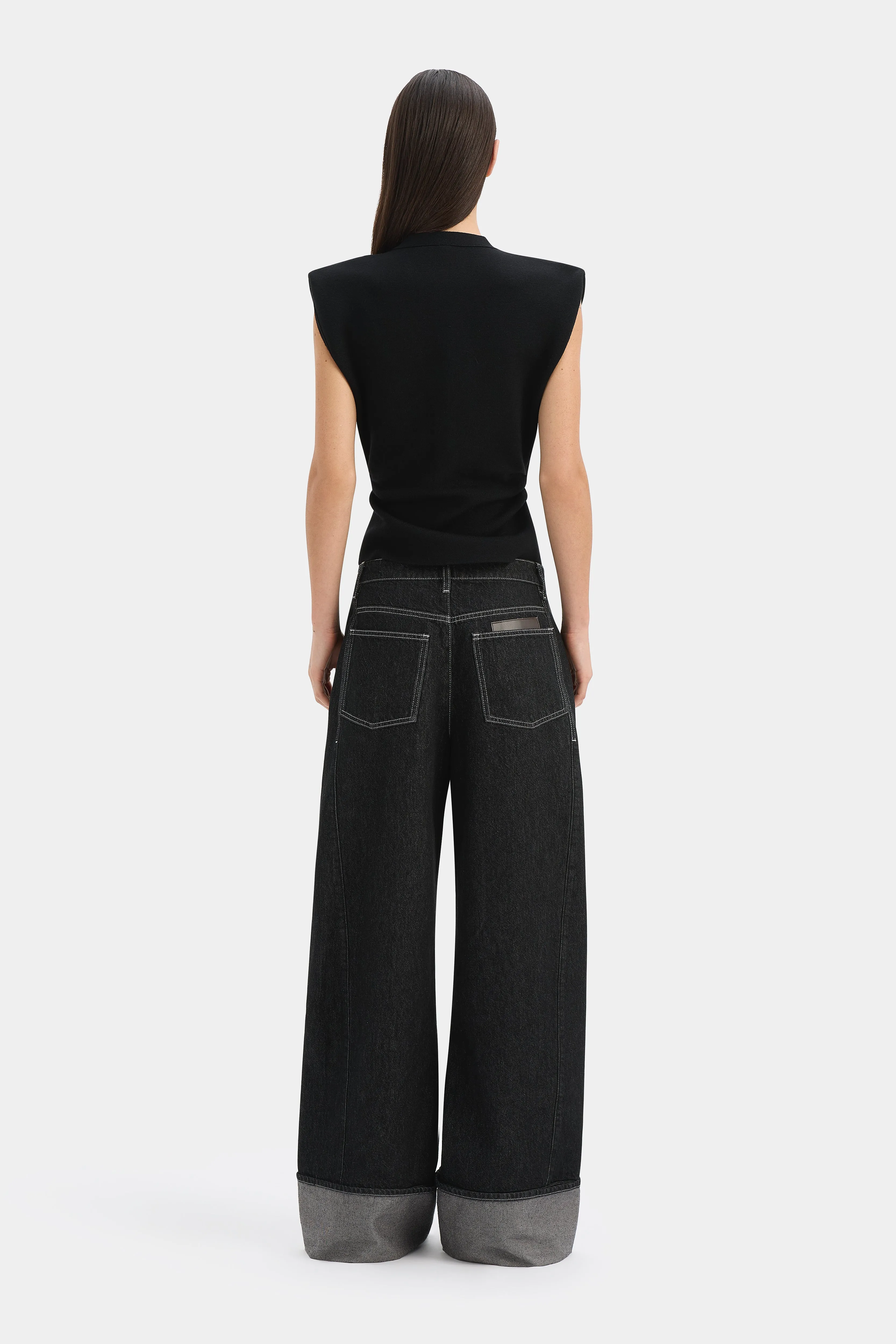 Ayana Gathered Vest sold by SIR the label product image thumbnail 3