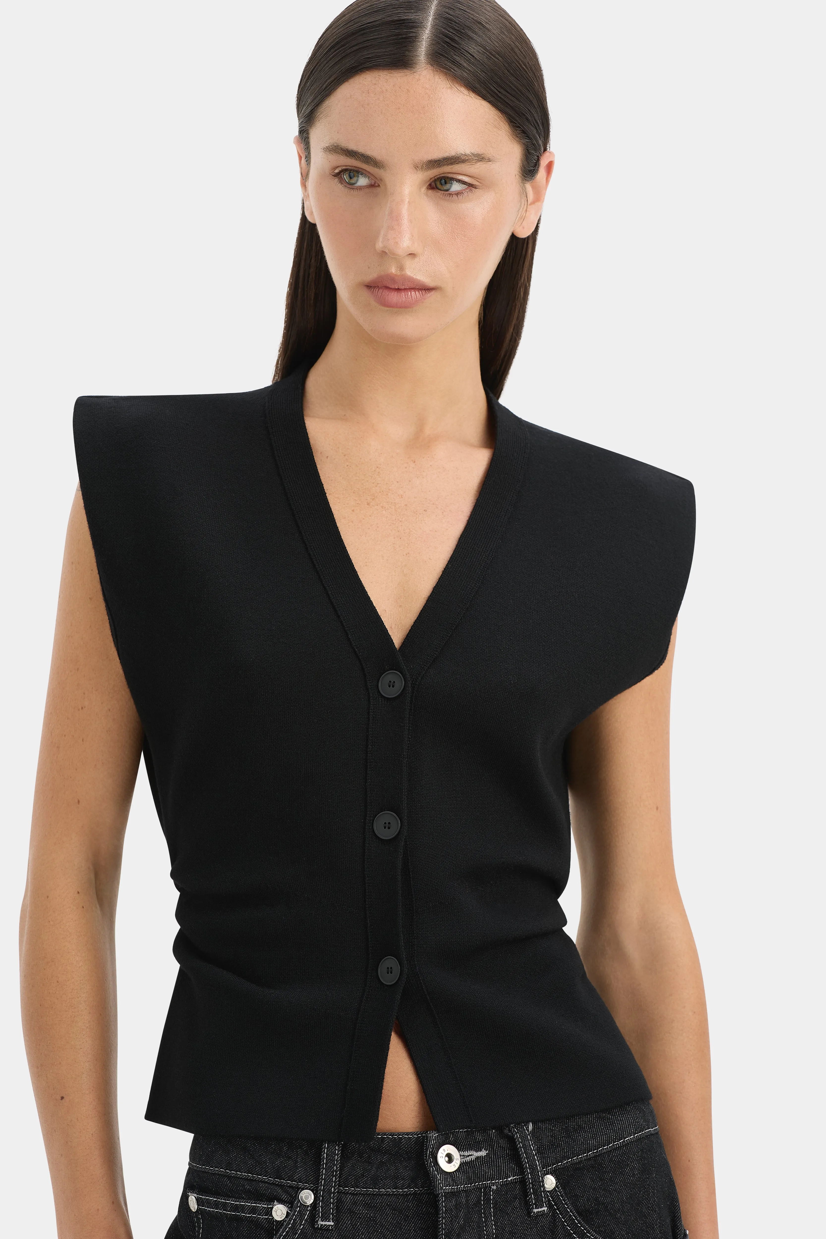 Ayana Gathered Vest sold by SIR the label product image thumbnail 5