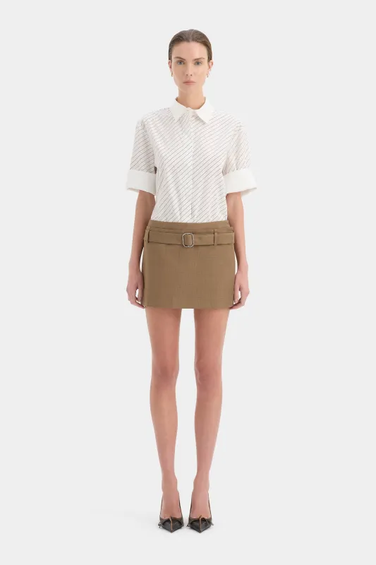 Bastille Belted Mini Skirt sold by SIR the label