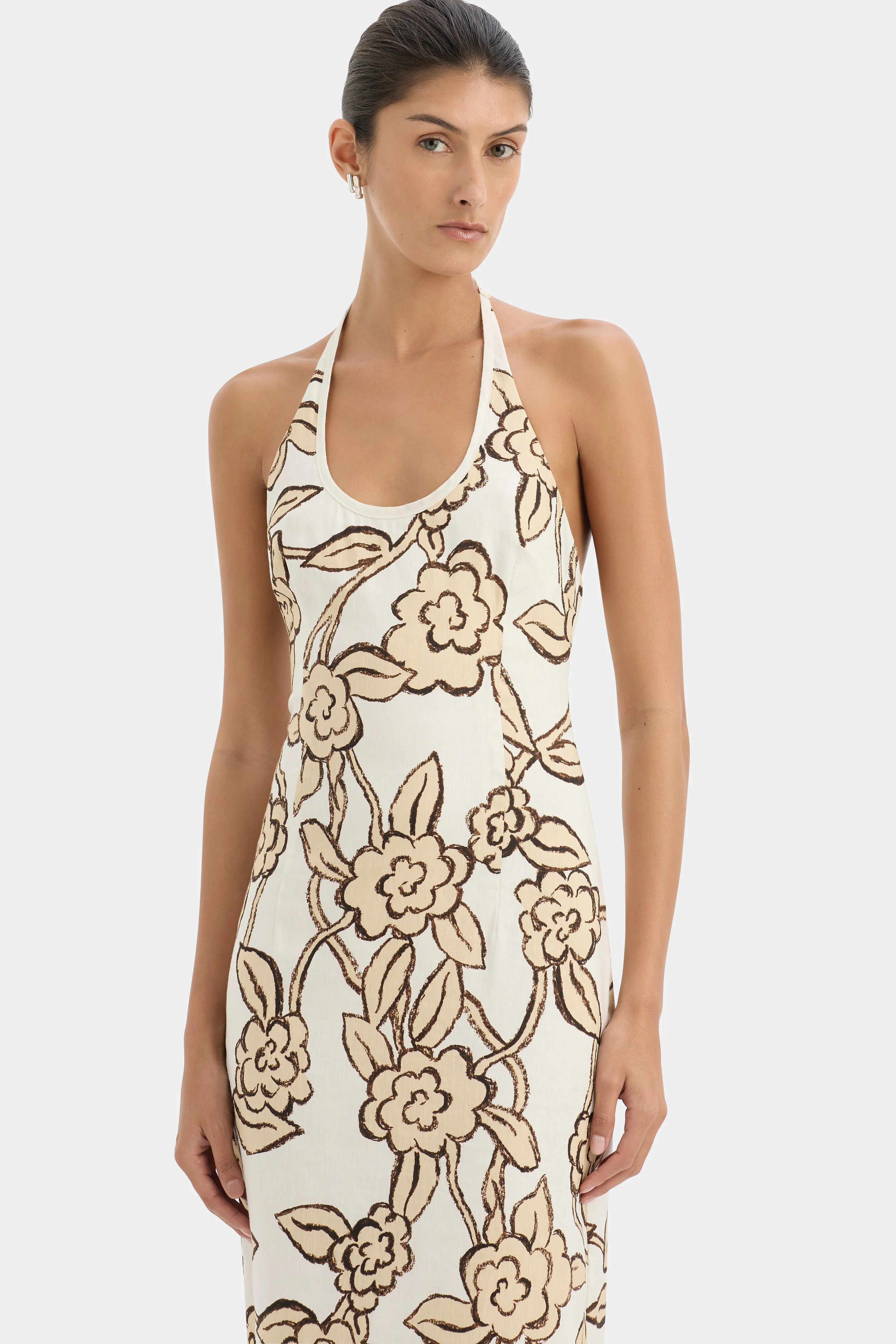 Elodie Halter Midi Dress sold by SIR the label product image thumbnail 5