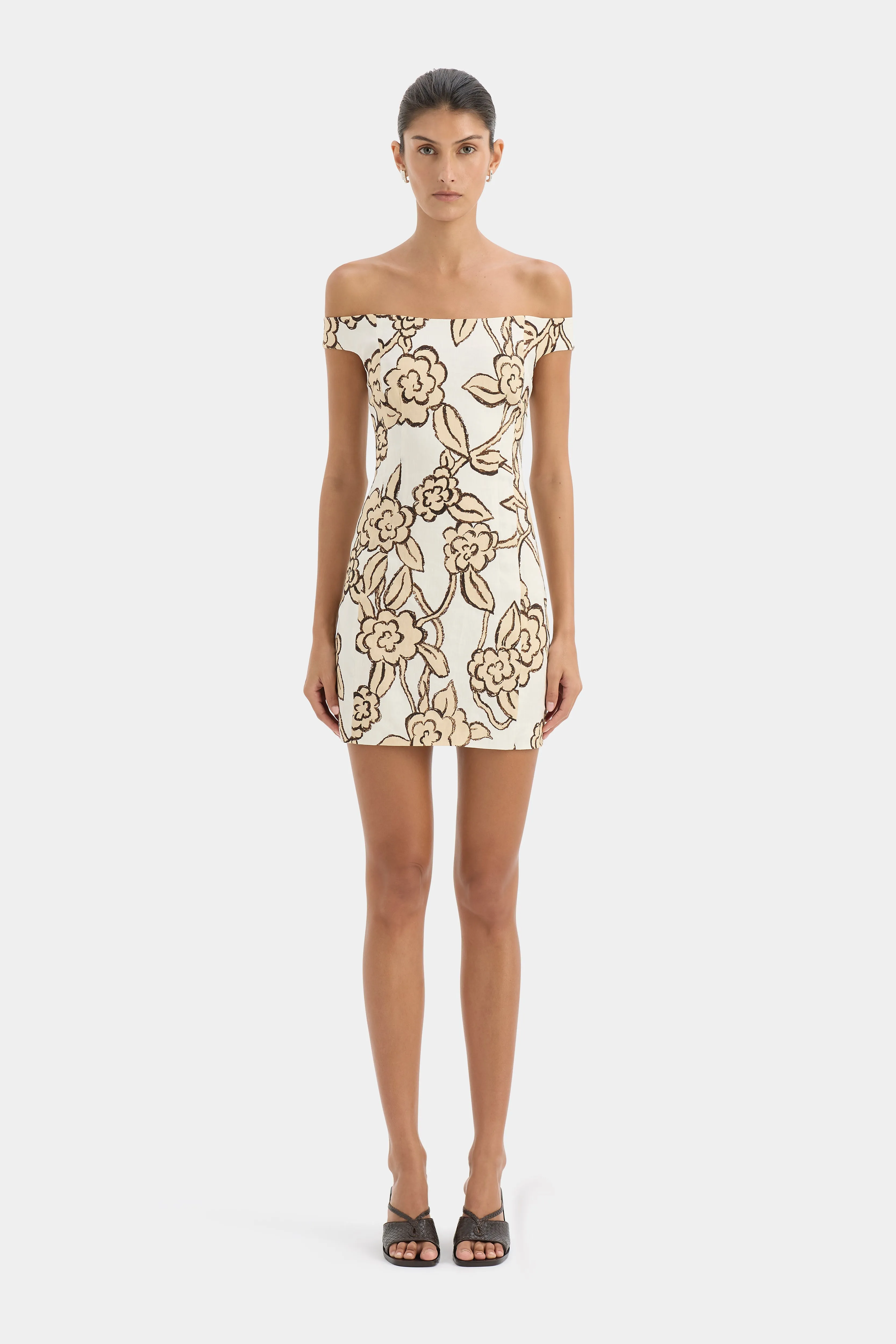 Elodie Off Shoulder Mini Dress sold by SIR the label