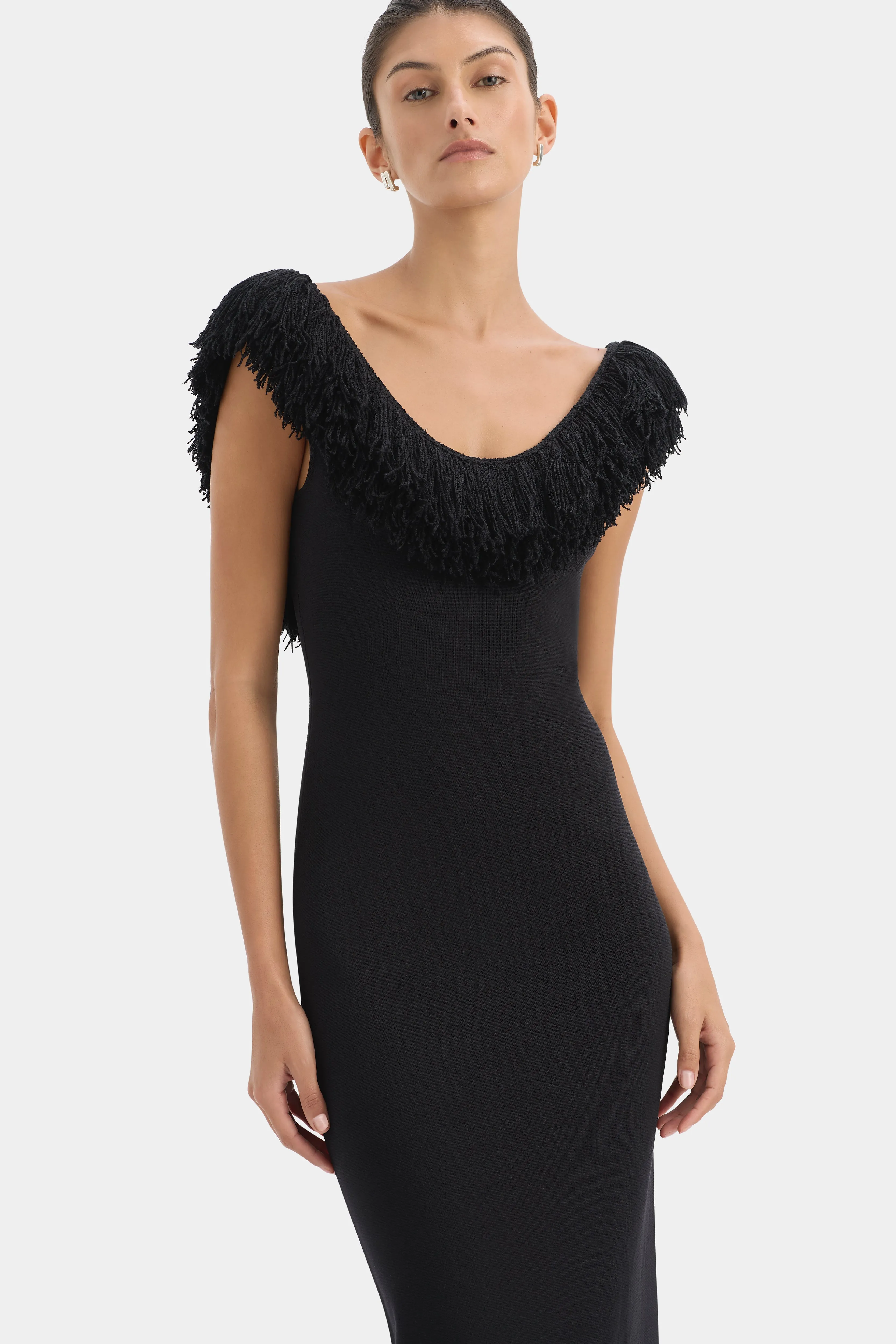 Marcelline Fringe Scoop Back Gown sold by SIR the label product image thumbnail 5