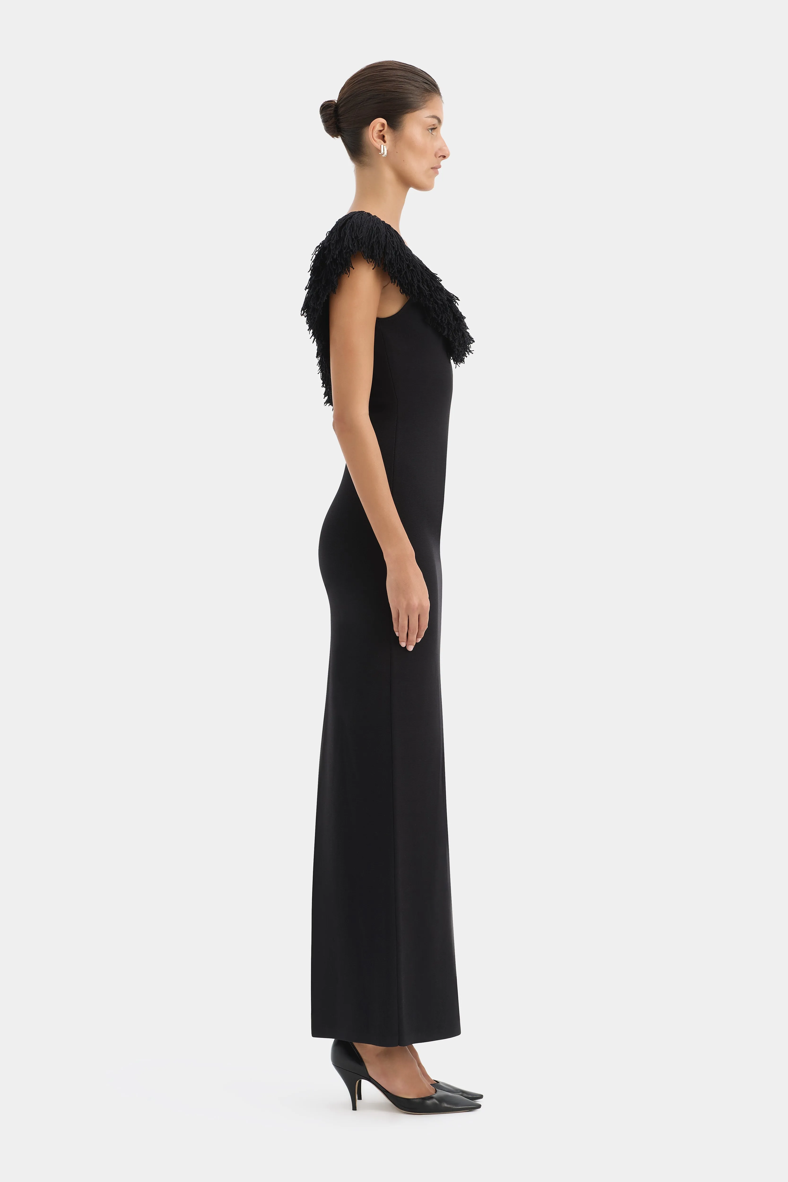 Marcelline Fringe Scoop Back Gown sold by SIR the label product image thumbnail 3