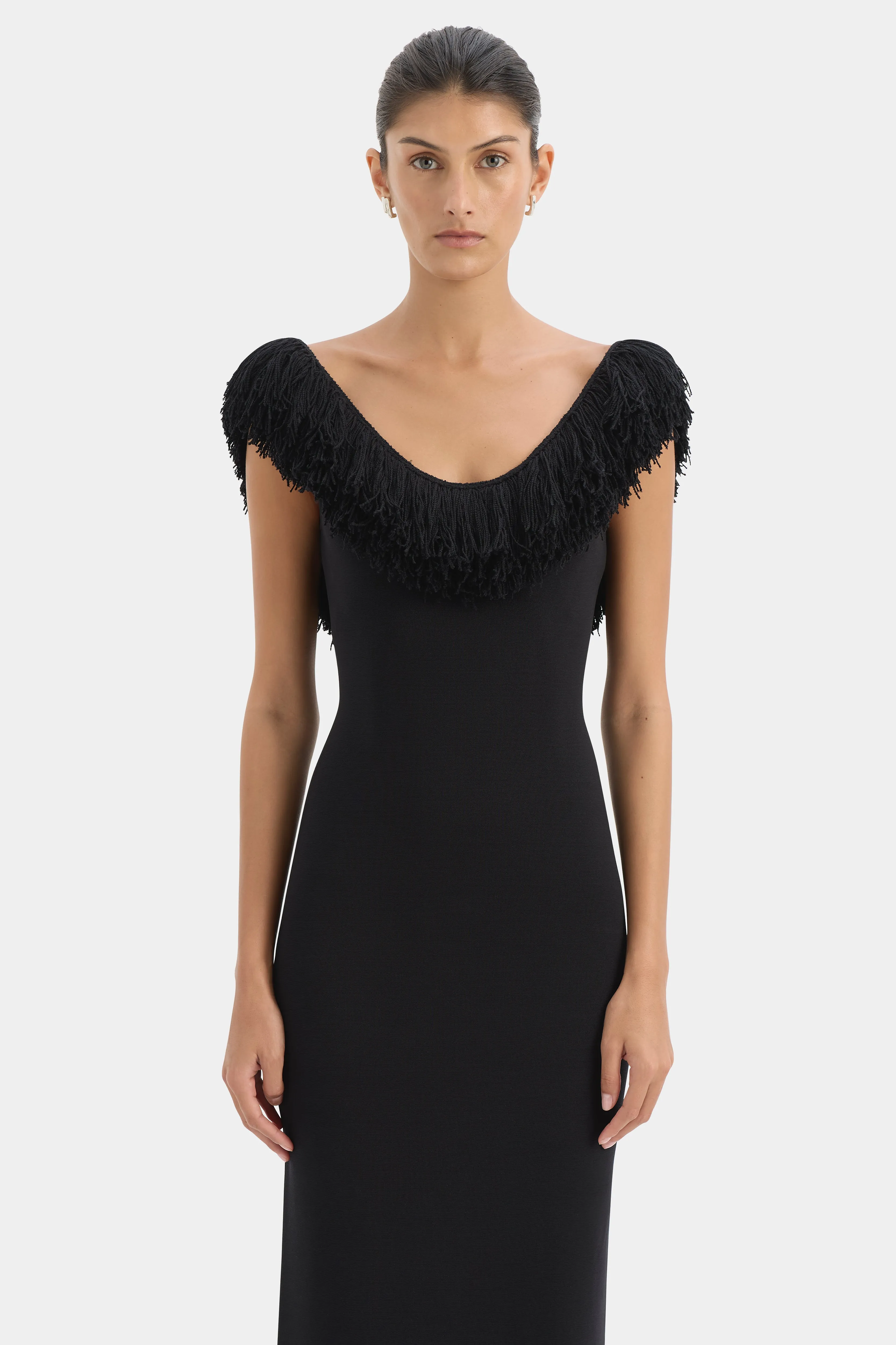 Marcelline Fringe Scoop Back Gown sold by SIR the label product image thumbnail 4