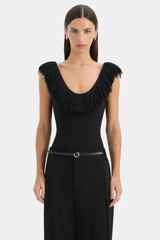 Marcelline Fringe Bodysuit sold by SIR the label