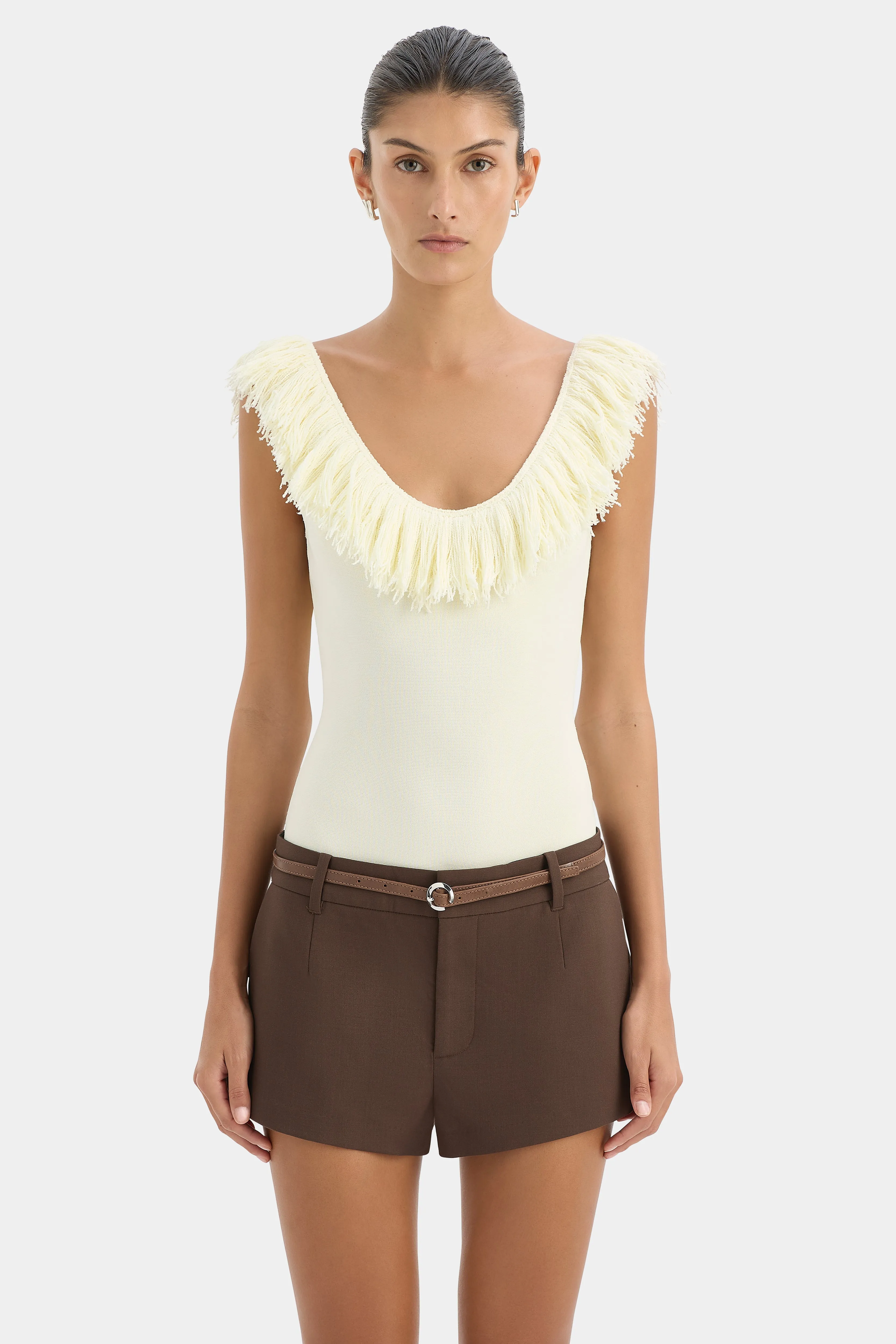 Marcelline Fringe Bodysuit sold by SIR the label