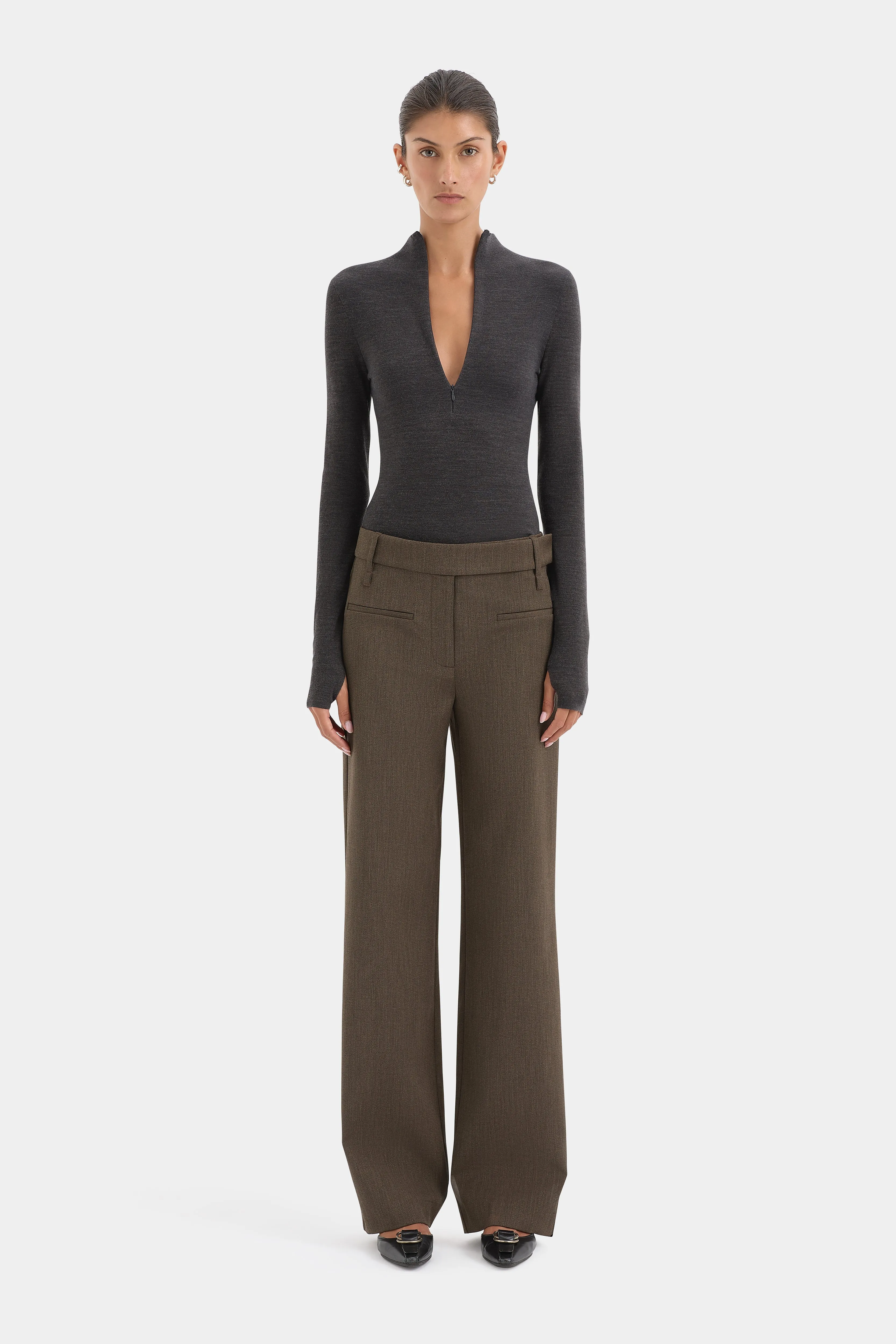Mikkel Zip Long Sleeve Top sold by SIR the label product image thumbnail 3