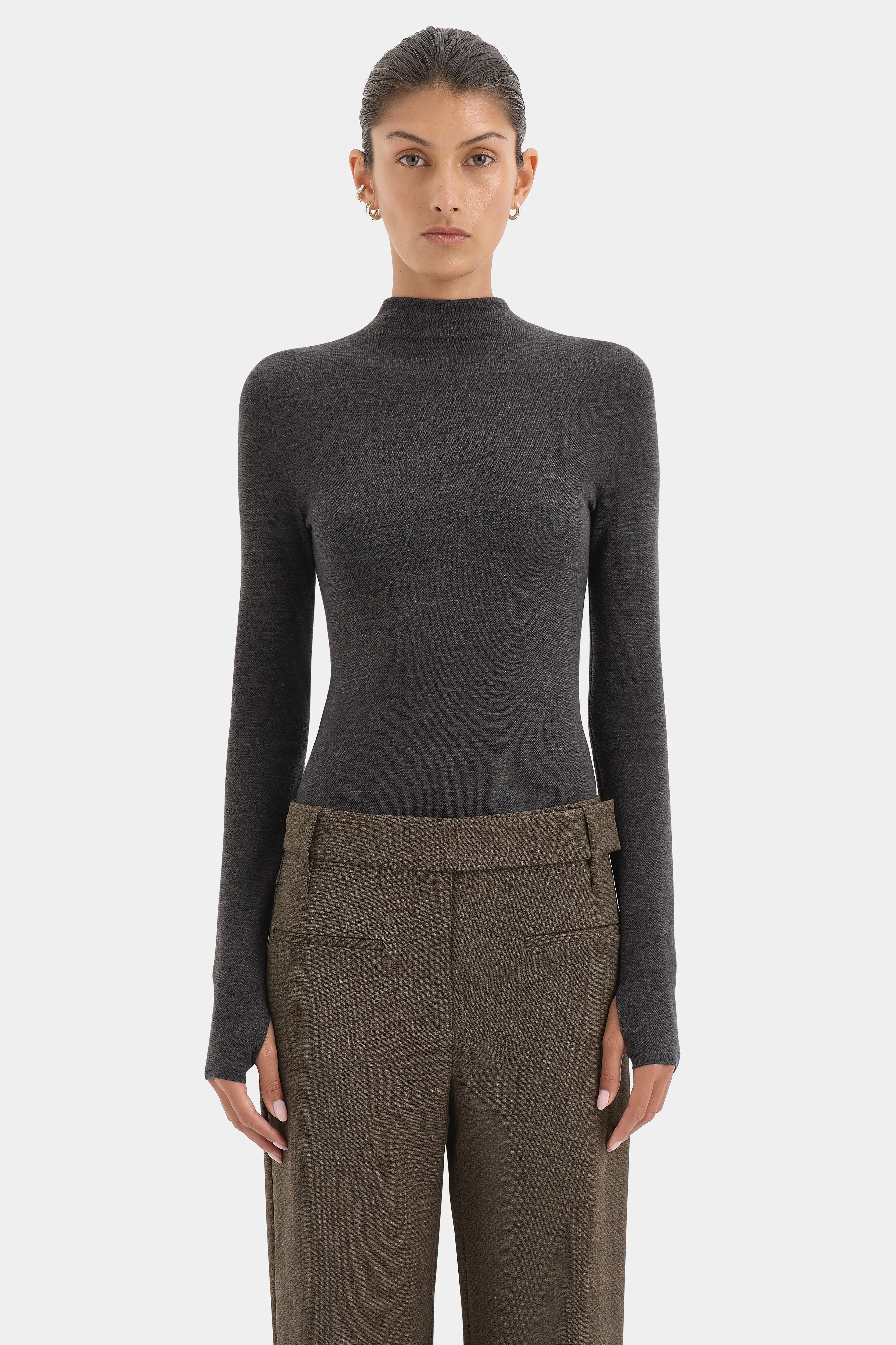 Mikkel Zip Long Sleeve Top sold by SIR the label product image thumbnail 2