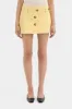 Sandrine Button Mini Skirt sold by SIR the label