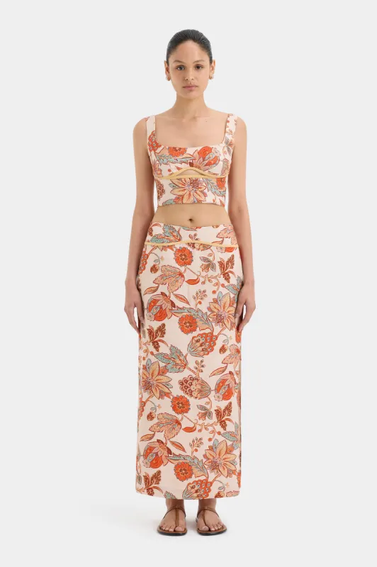 Noemi Midi Skirt sold by SIR the label